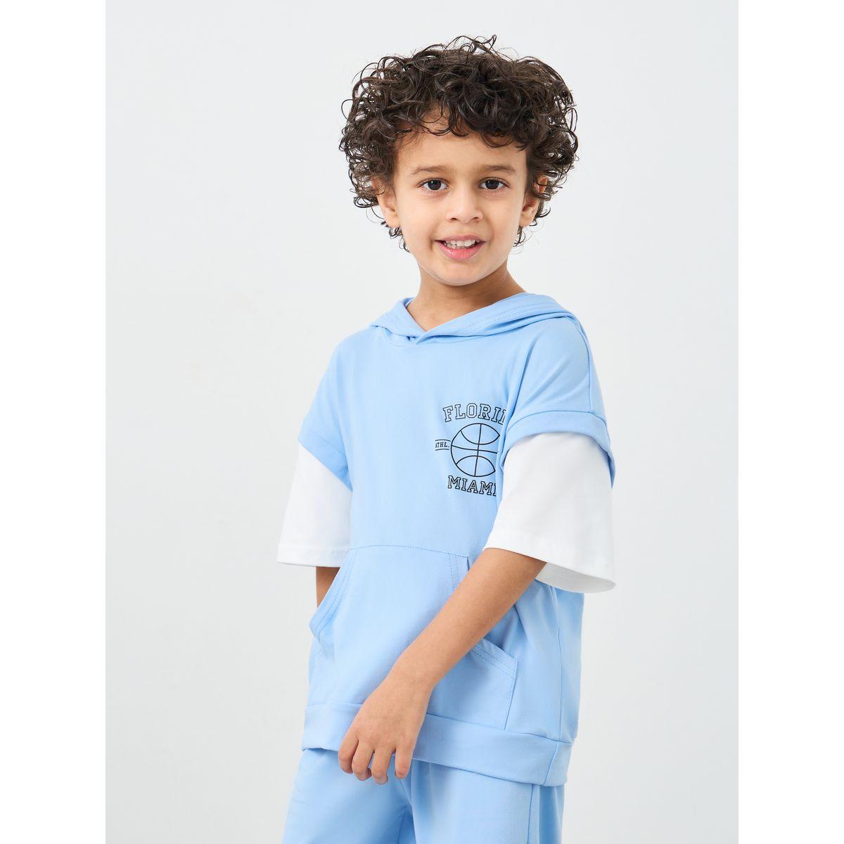 Styli Hooded Oversized T-Shirt and Shorts Set-boys-clothing-setsandcoords-image-3