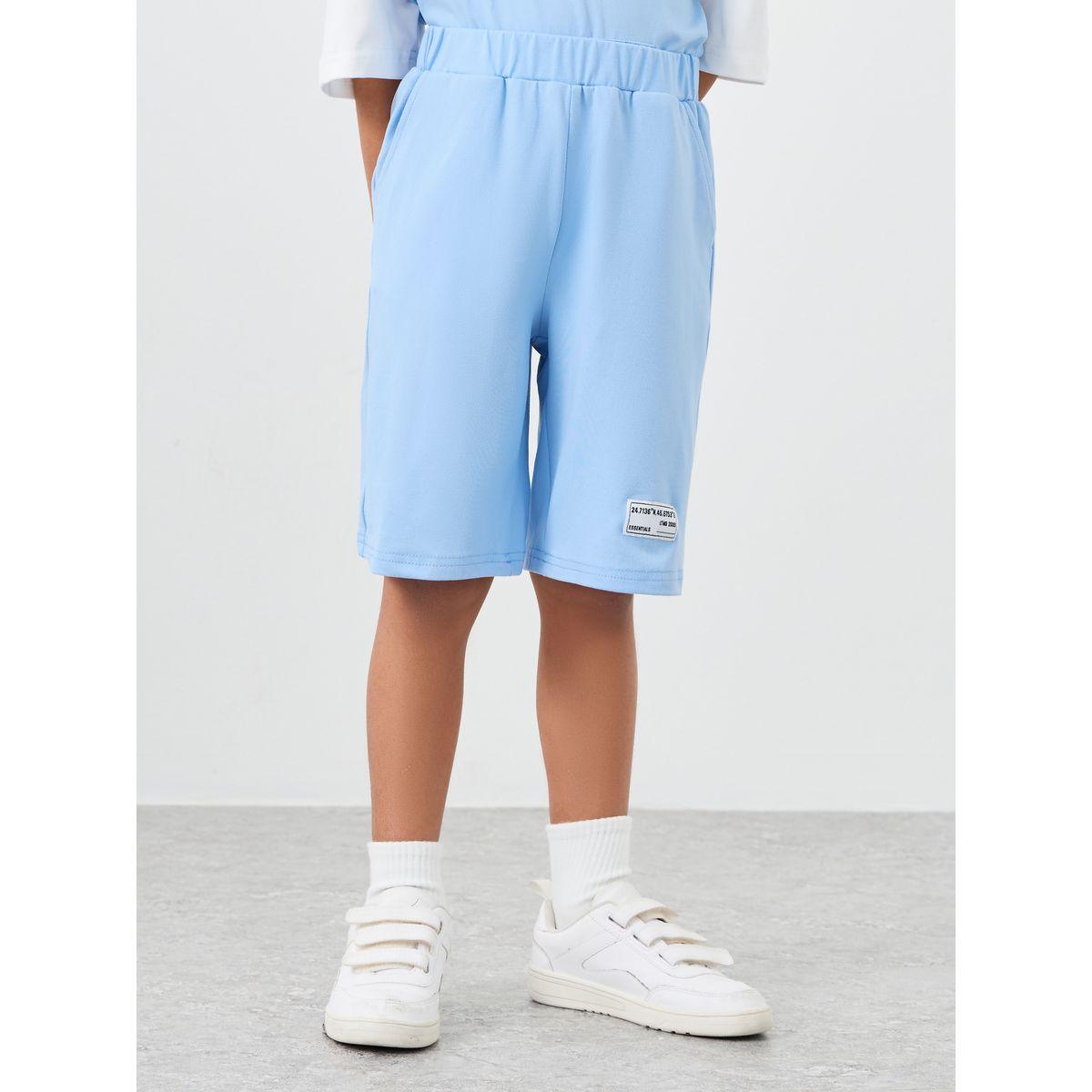 طقم منسق من شورت وتيشيرت فضفاض بياقة هودي-boys-clothing-setsandcoords-image-4