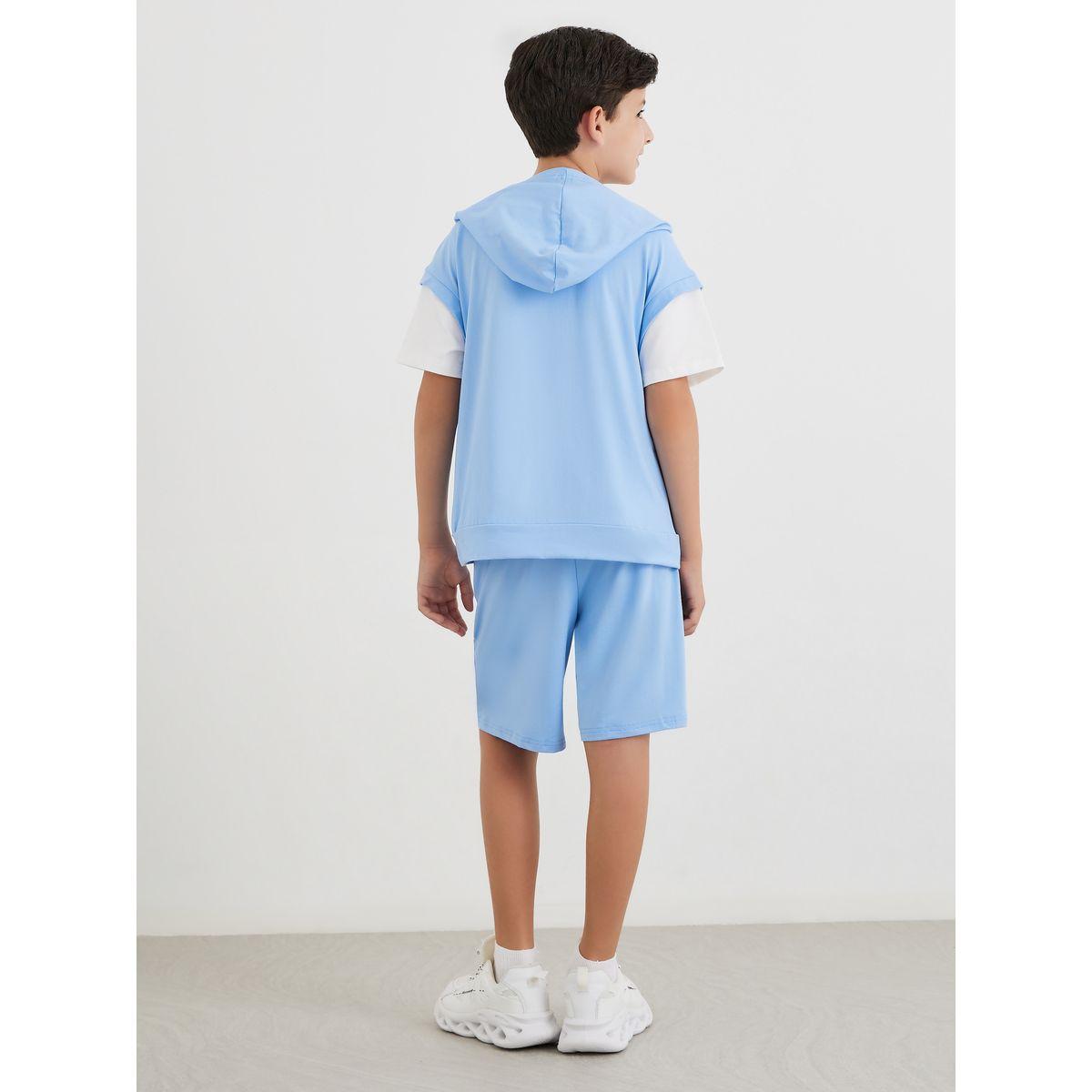 Styli Hooded Oversized T-Shirt and Shorts Set-boys-clothing-setsandcoords-image-5