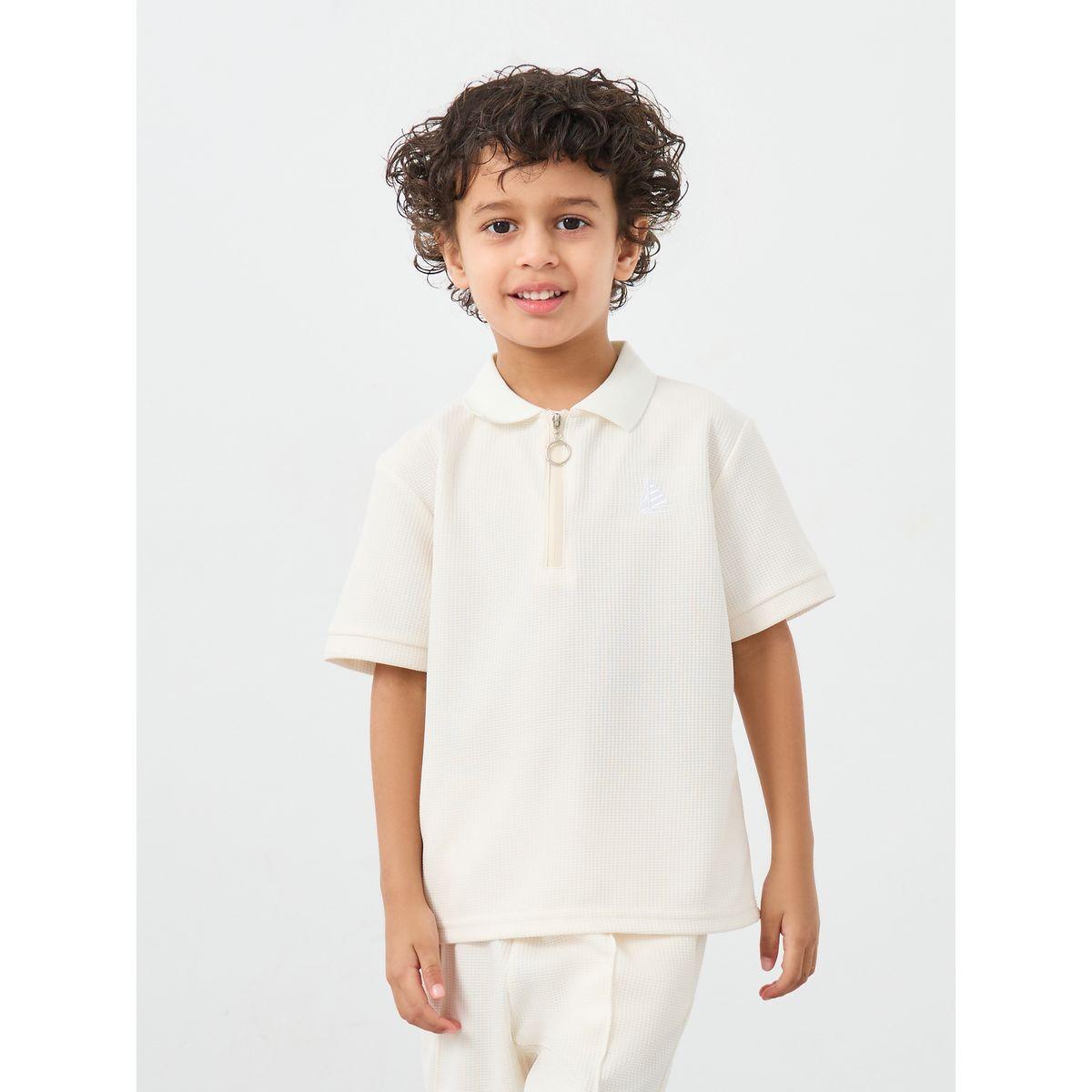 Styli Plain Polo T-Shirt and Shorts Set-boys-clothing-setsandcoords-image-2