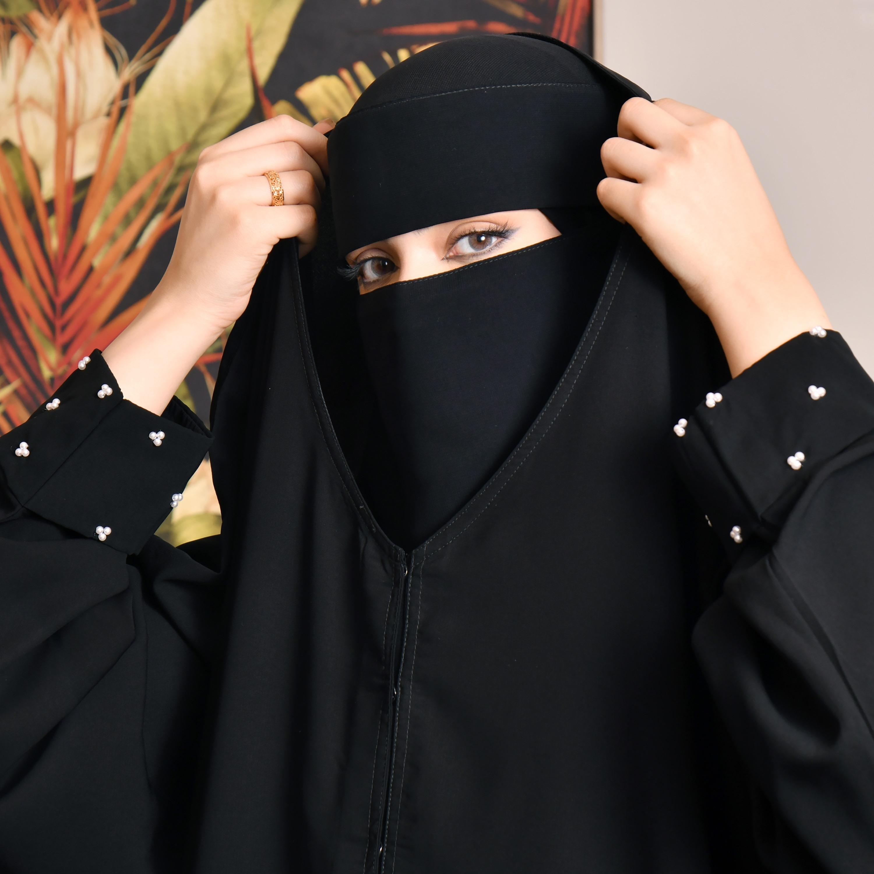 Hawraa Plain Head Abaya with Hijab-women-arabicclothing-abayas-image-3