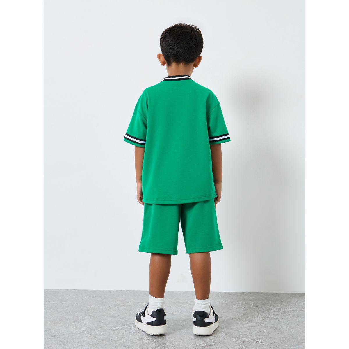 Styli Boys Green Graphic Print T-Shirt and Shorts Set-boys-clothing-setsandcoords-image-4