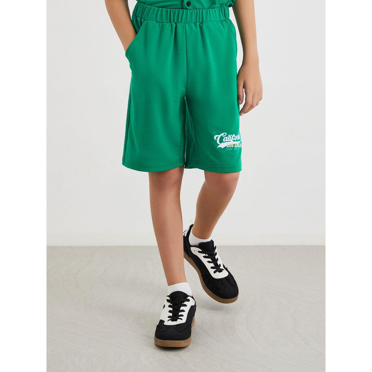 Styli Boys Green Graphic Print T-Shirt and Shorts Set-boys-clothing-setsandcoords-image-4