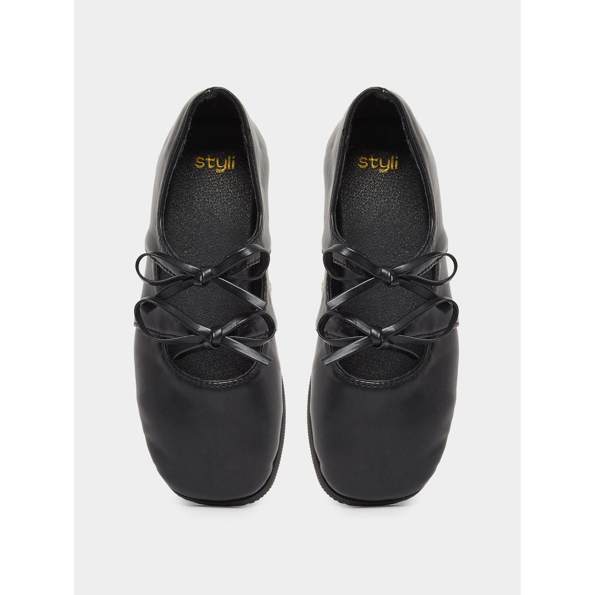 Styli Bow Tie-up Detail Ballerinas-girls-shoes-ballerinas-image-5