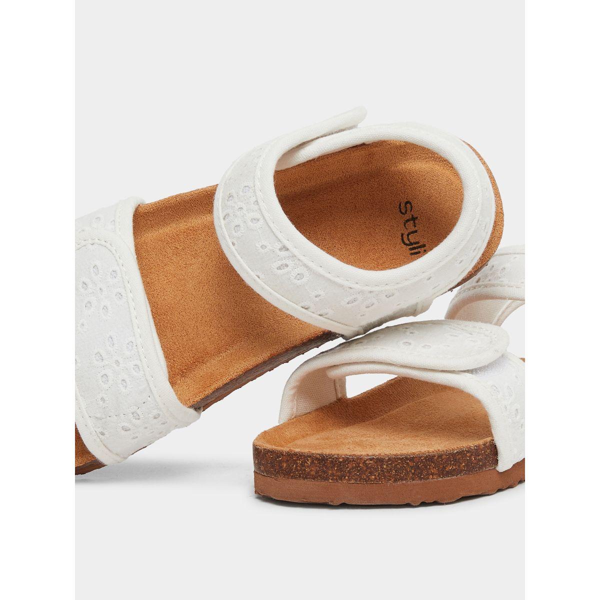 Styli Embroidered Velcro Closure Sandals-girls-shoes-sandals-image-3