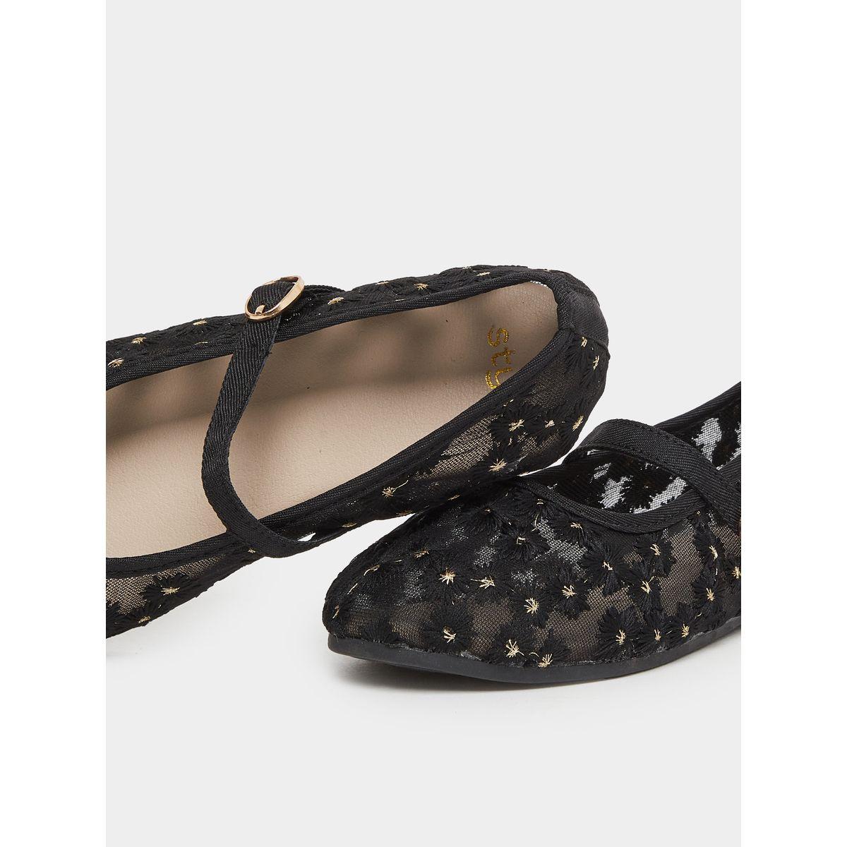 Styli Embellished Ballerinas with Buckle Closure-girls-shoes-ballerinas-image-3