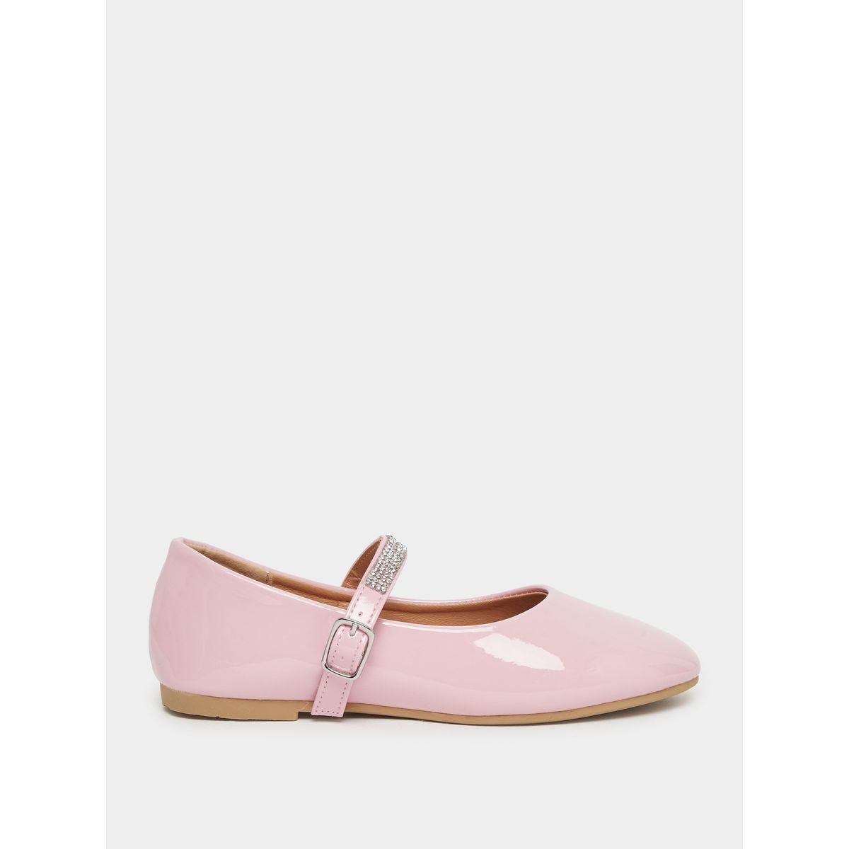 Styli Embellished Ballerinas with Buckle Closure-girls-shoes-ballerinas-image-1