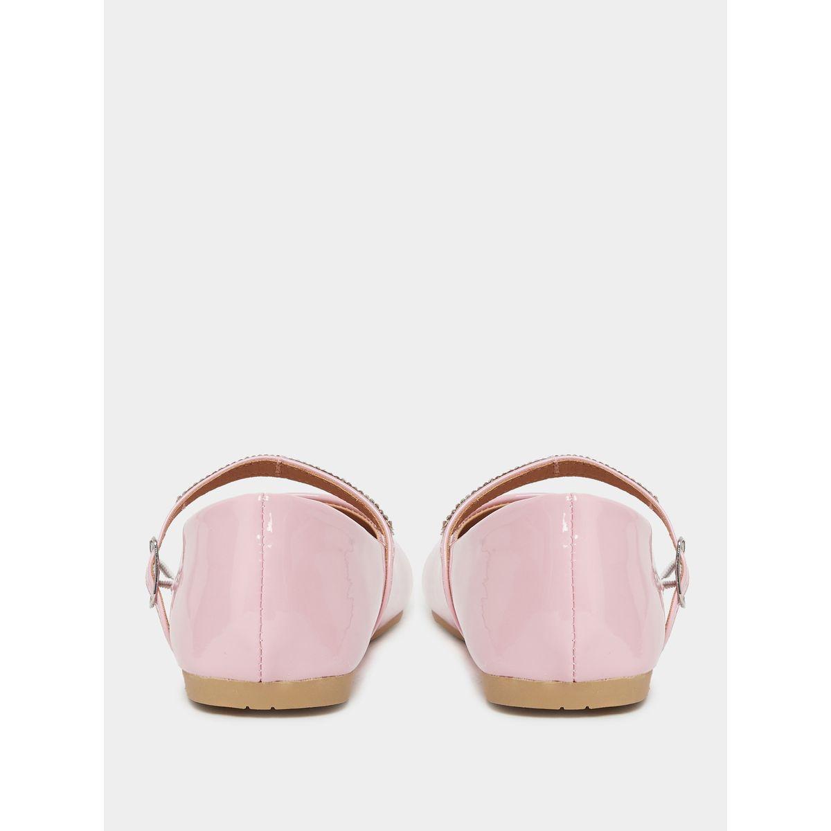 Styli Embellished Ballerinas with Buckle Closure-girls-shoes-ballerinas-image-4