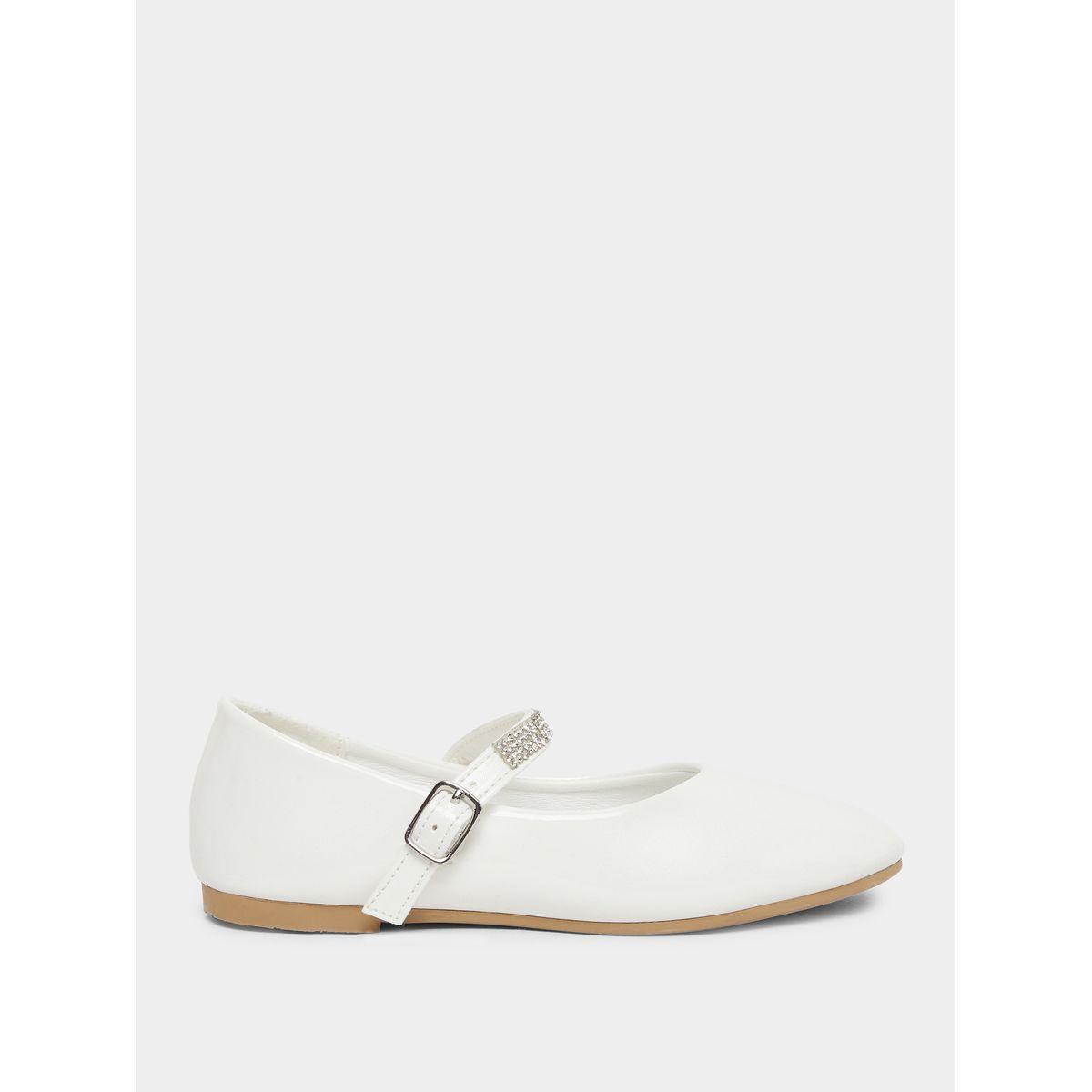 Styli Embellished Ballerinas with Buckle Closure-girls-shoes-ballerinas-image-1