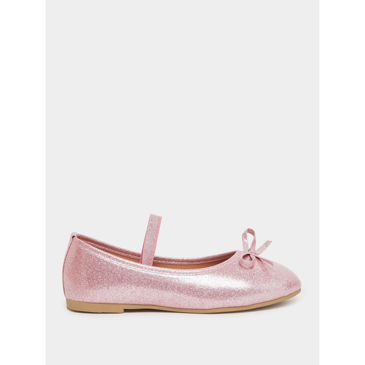 حذاء باليرينا سادة بتفاصيل فيونكة-girls-shoes-ballerinas-image-1