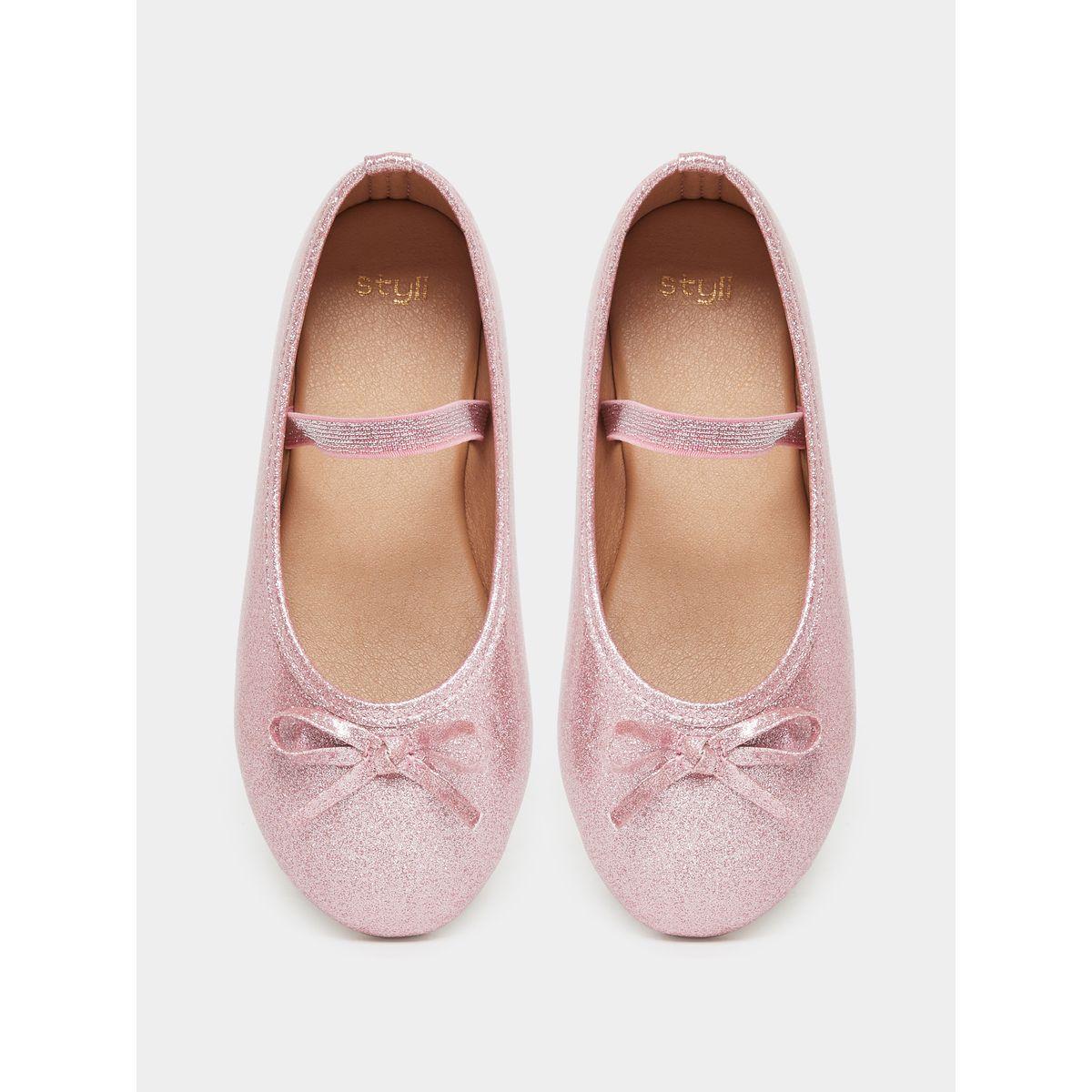 حذاء باليرينا سادة بتفاصيل فيونكة-girls-shoes-ballerinas-image-5