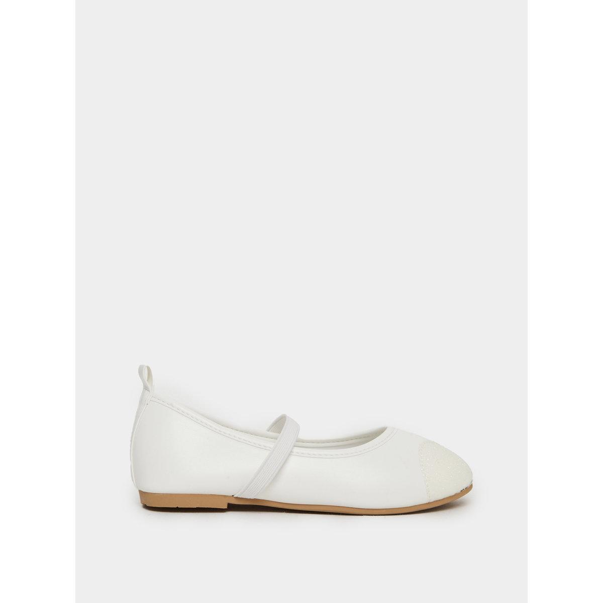 Styli White Glitter Toe Ballerinas-girls-shoes-ballerinas-image-1
