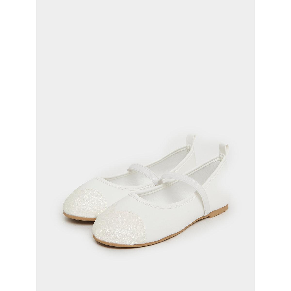 Styli White Glitter Toe Ballerinas-girls-shoes-ballerinas-image-2