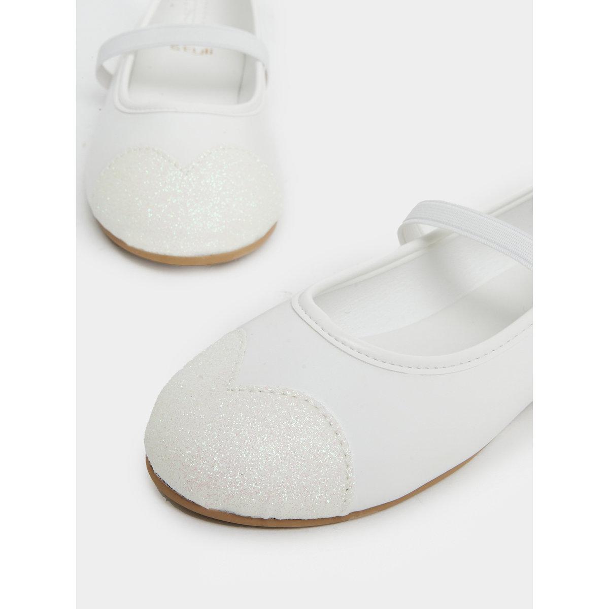Styli White Glitter Toe Ballerinas-girls-shoes-ballerinas-image-3