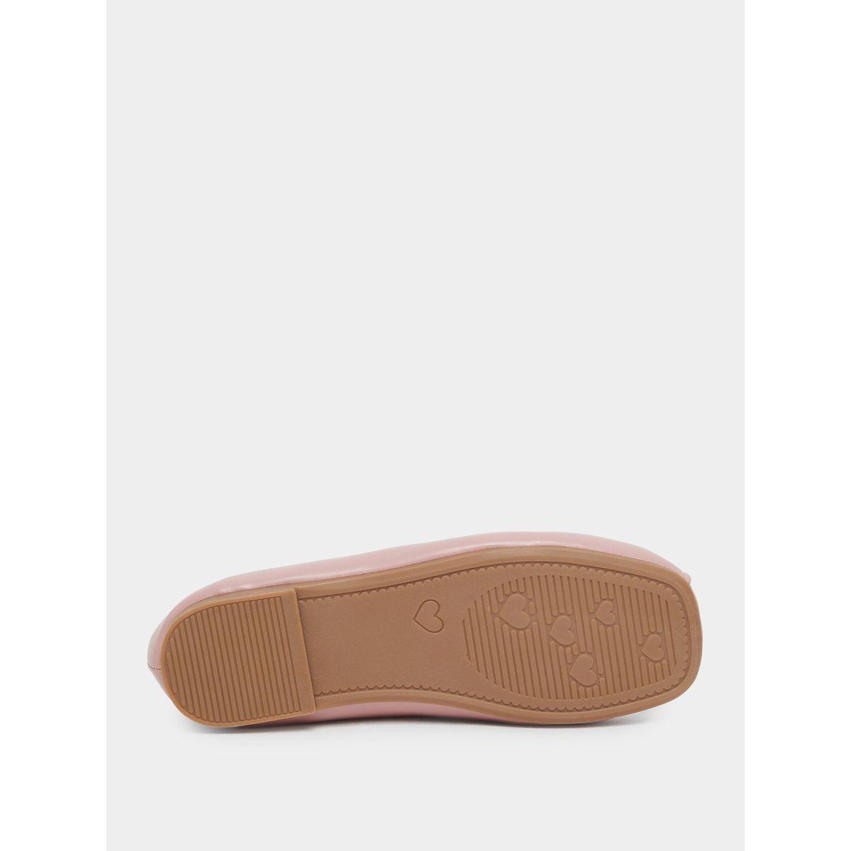 Styli Solid Slip-on Ballerinas with Bow Tie Detail-girls-shoes-ballerinas-image-6