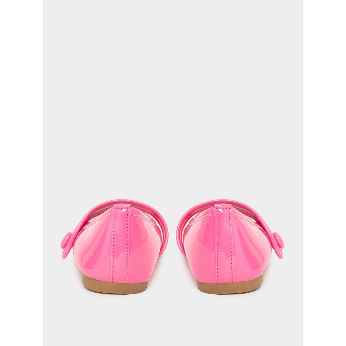 Styli Solid Ballerinas with Hook and Loop Closure-girls-shoes-ballerinas-image-4