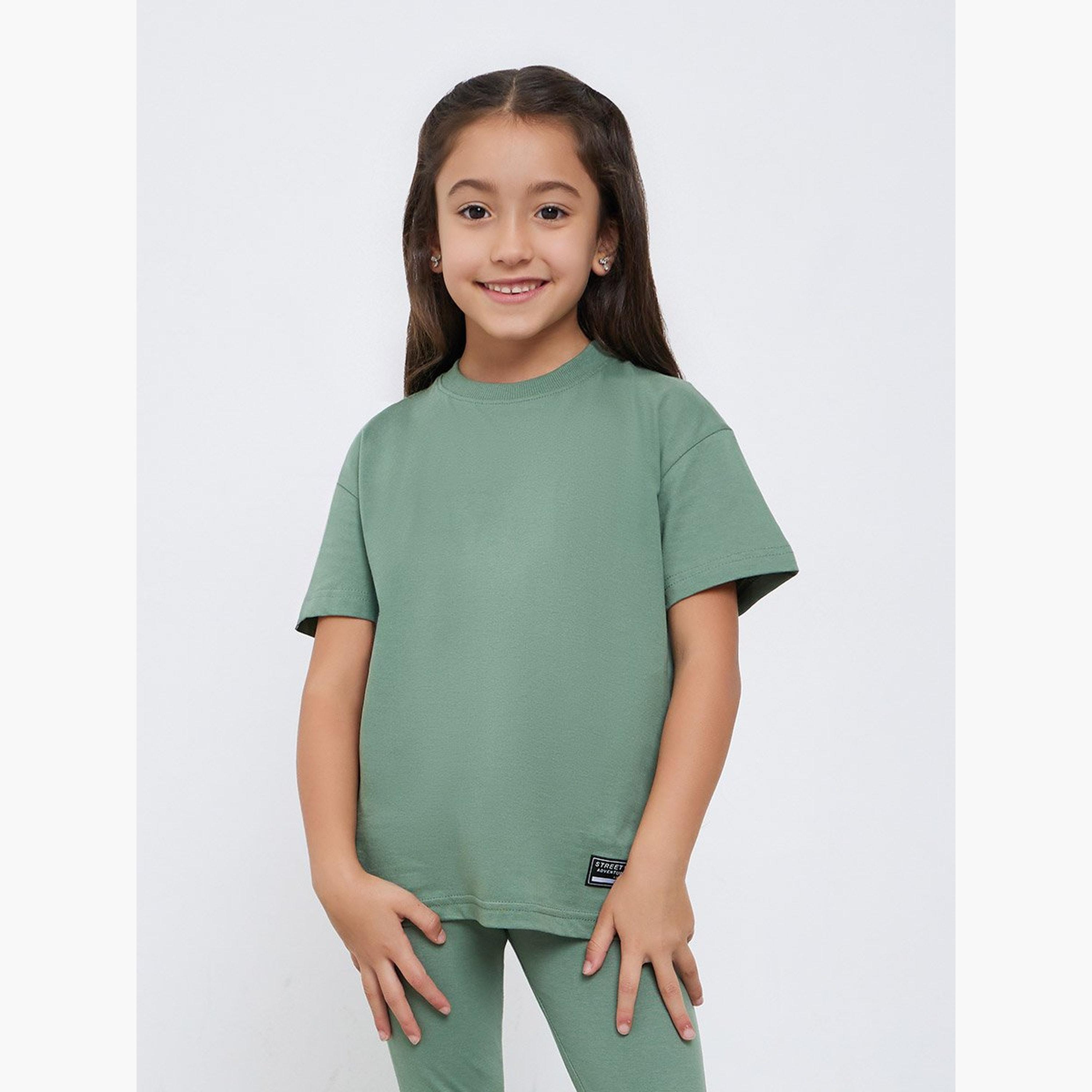 طقم تيشيرت واسع مع ليقنز-girls-clothing-setsandcoords-image-2