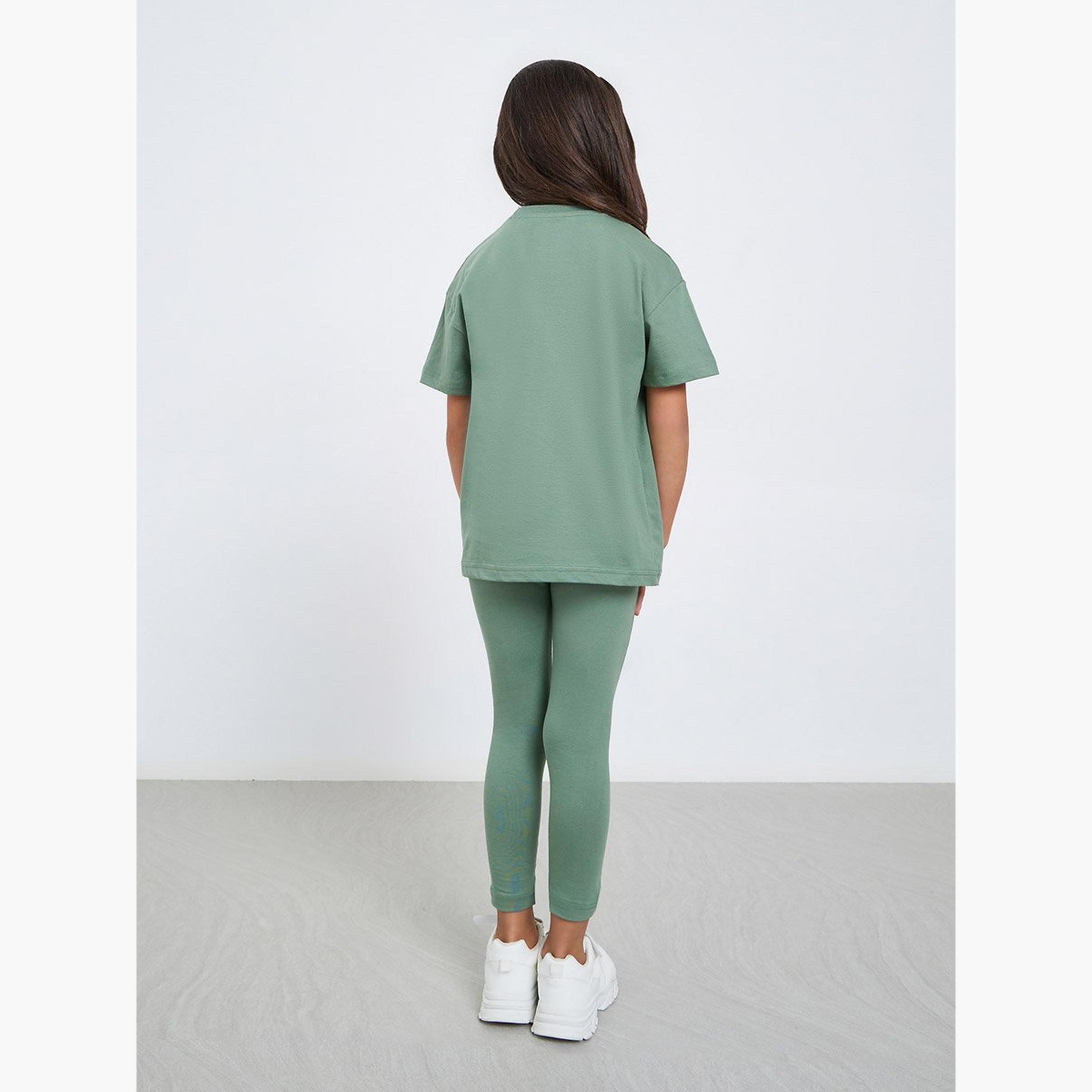 طقم تيشيرت واسع مع ليقنز-girls-clothing-setsandcoords-image-4