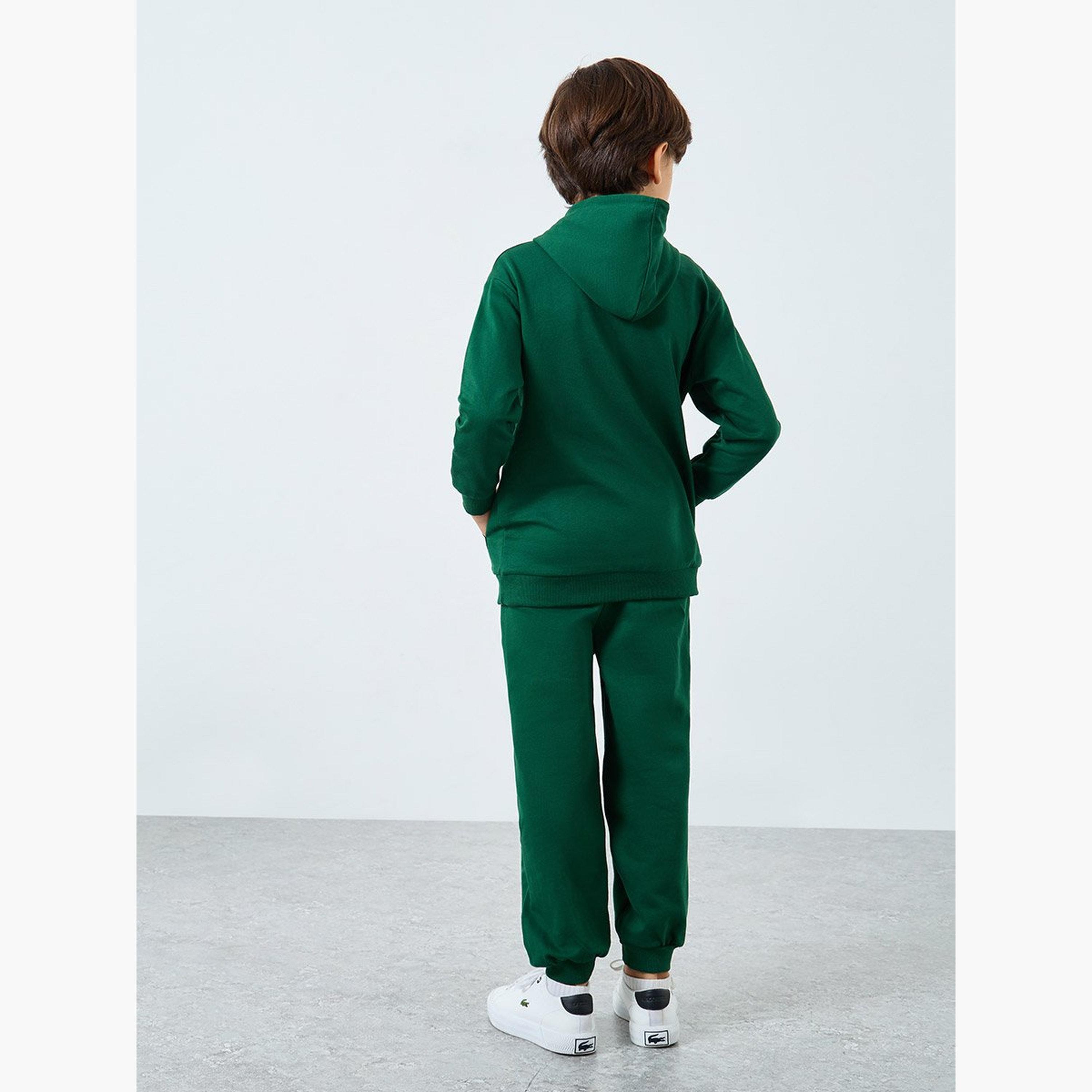 ستايلي - طقم هودي وبنطال رياضي مطبوع عليه رسومات لون أخضر للأولاد-boys-clothing-setsandcoords-image-5