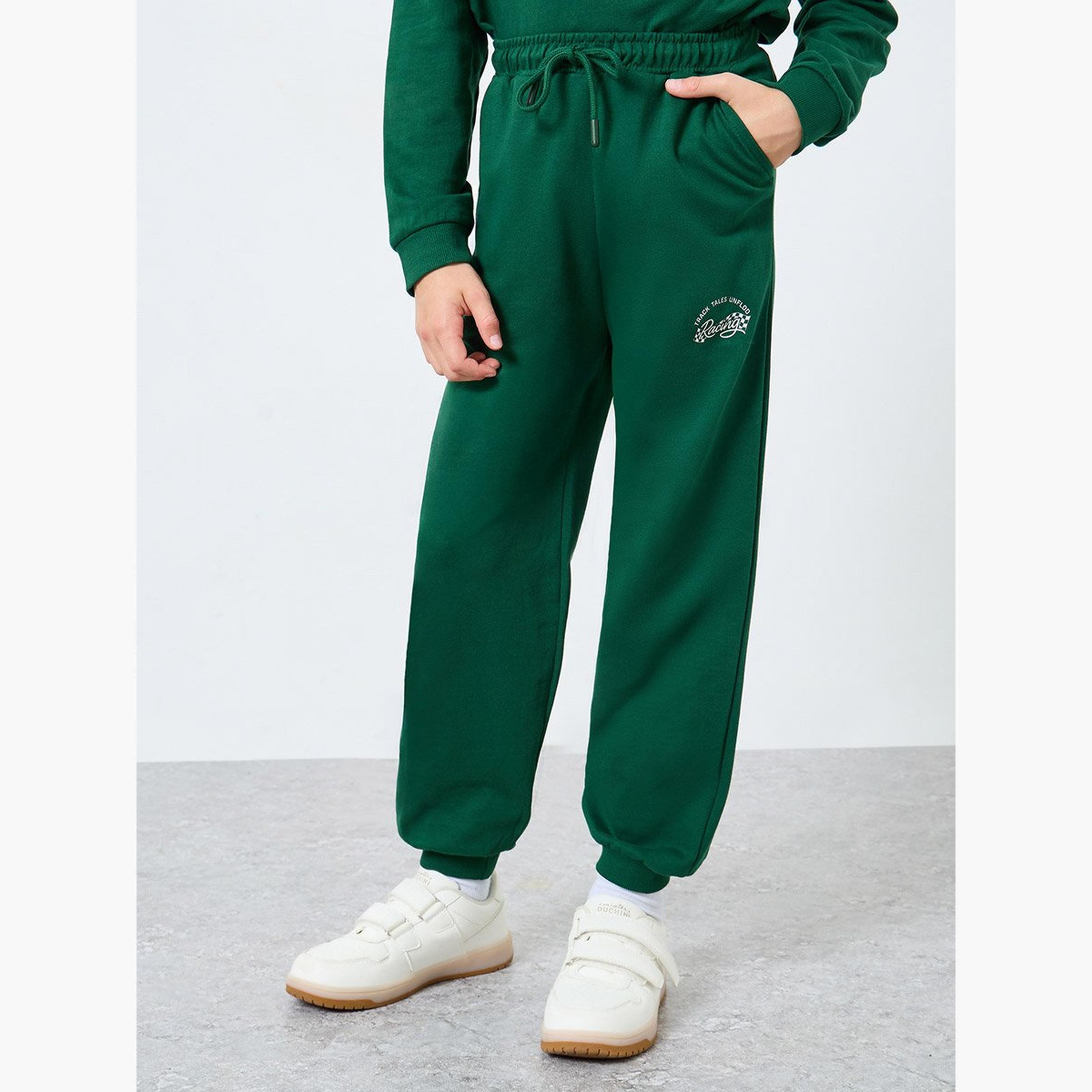 ستايلي - طقم هودي وبنطال رياضي بطبعة سباق خضراء للمراهقين-boys-clothing-setsandcoords-image-5