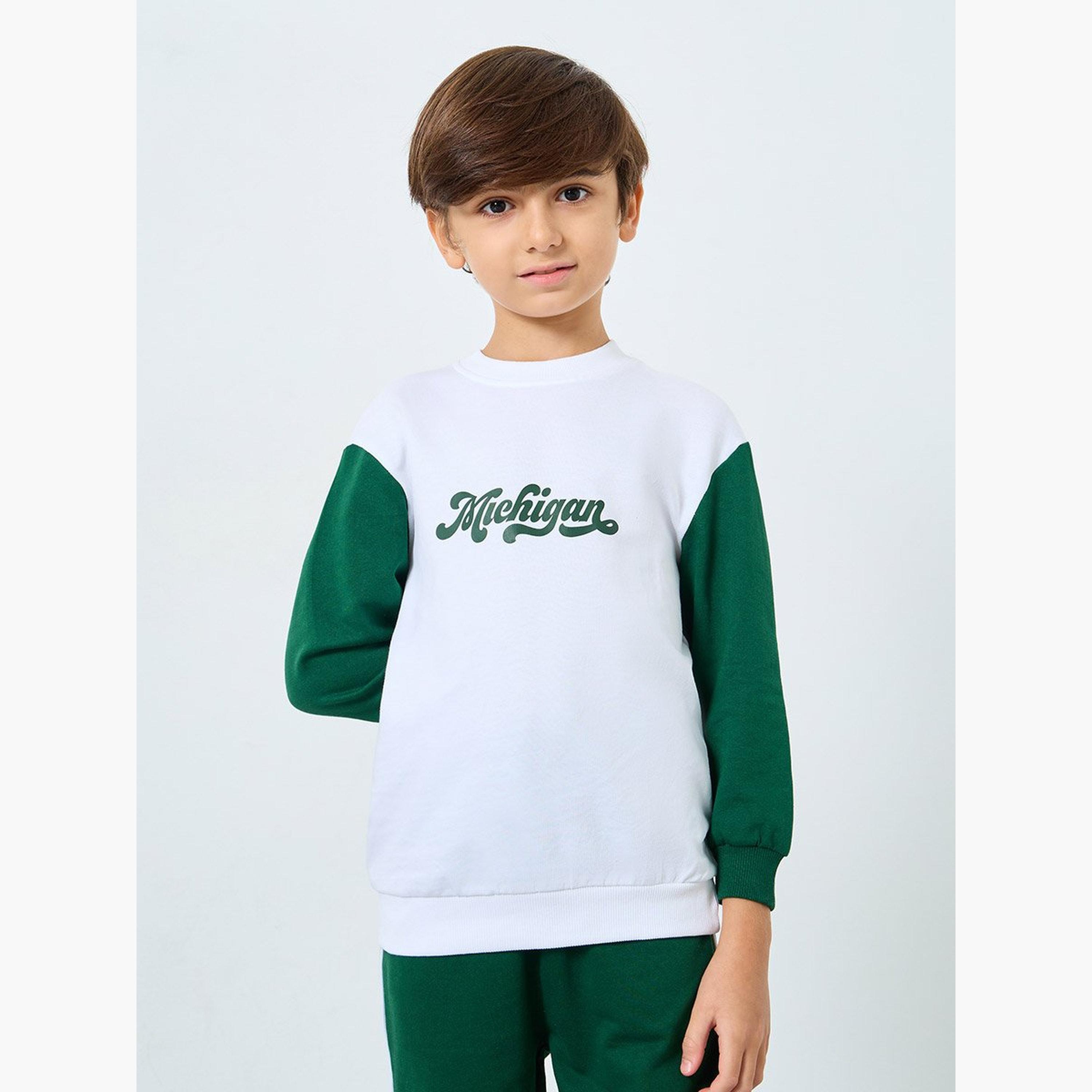 Styli Boys Printed Sweatshirt and Joggers Set-boys-clothing-setsandcoords-image-2