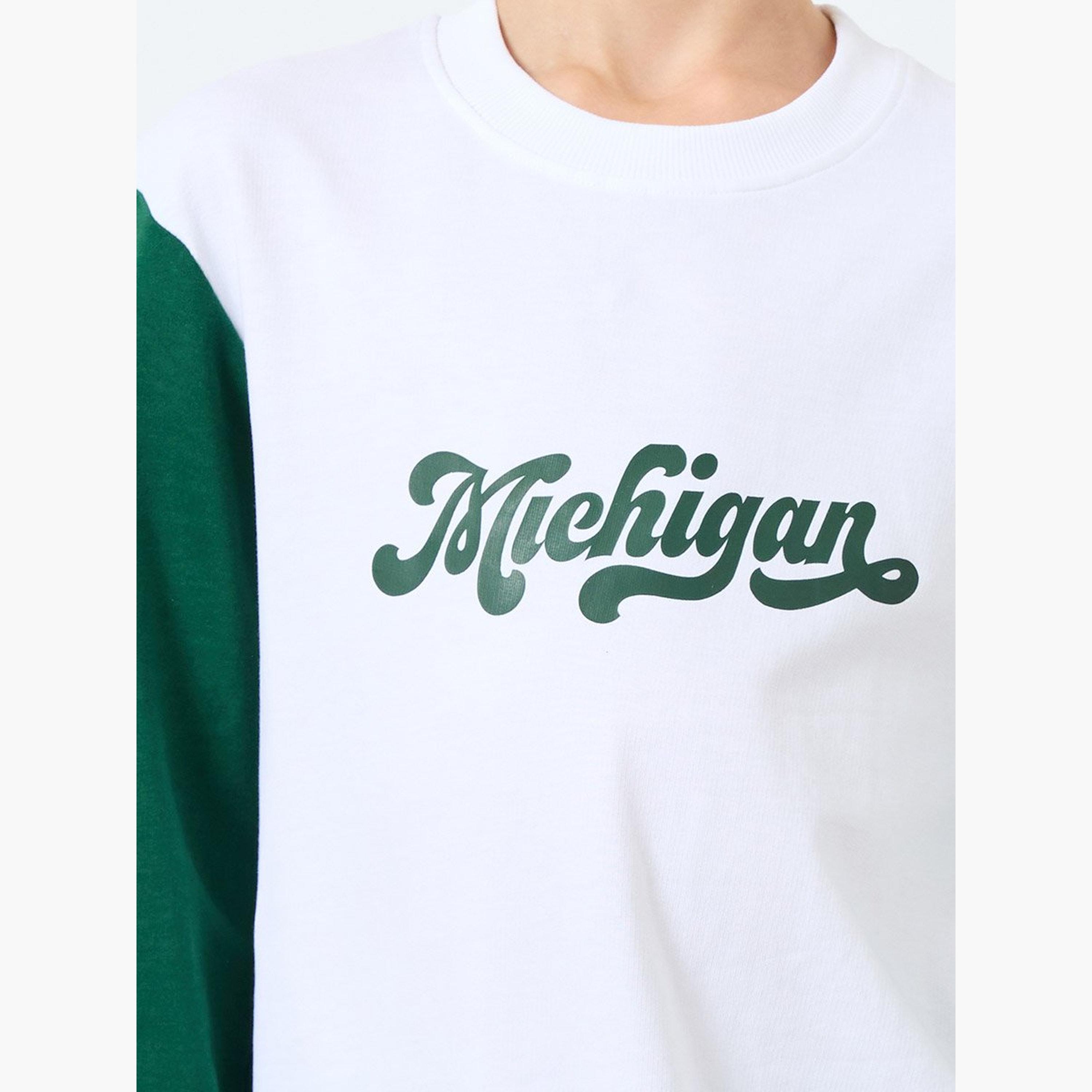Styli Teens Green Michigan Sweatshirt and Joggers Set-boys-clothing-setsandcoords-image-3