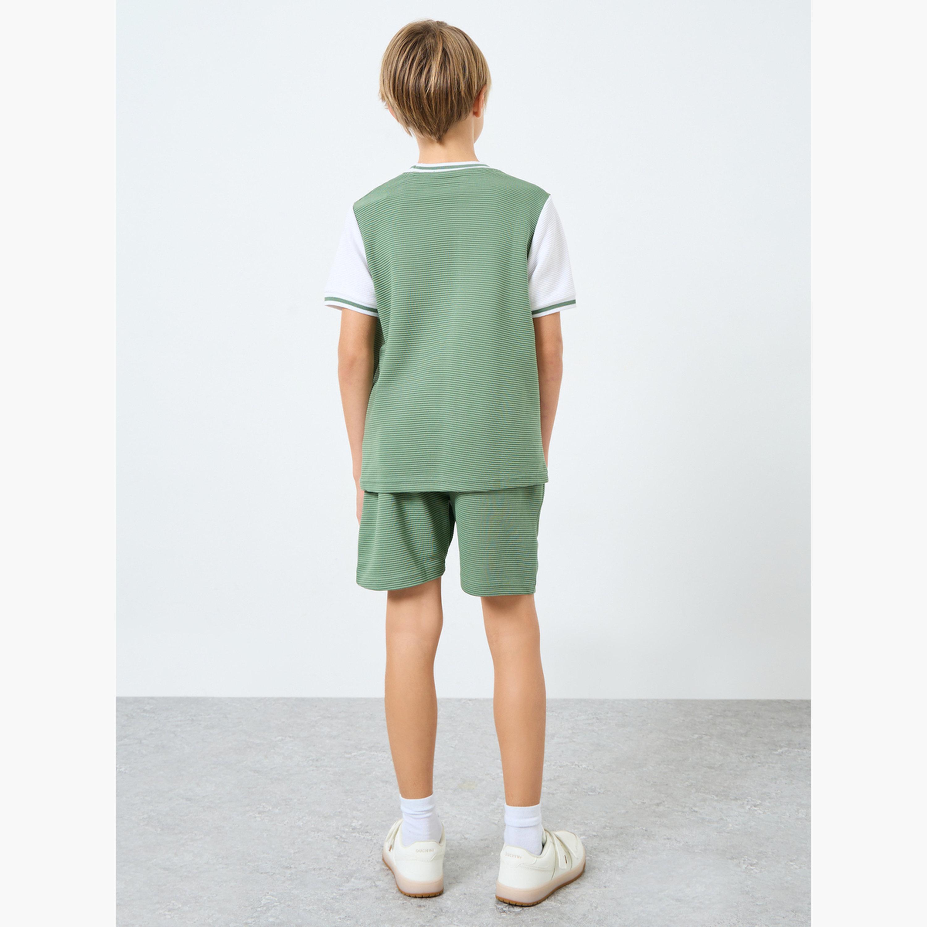 Styli Teens Color Block New York City - Athletic Club Print T-Shirt and Short Set-boys-clothing-setsandcoords-image-5