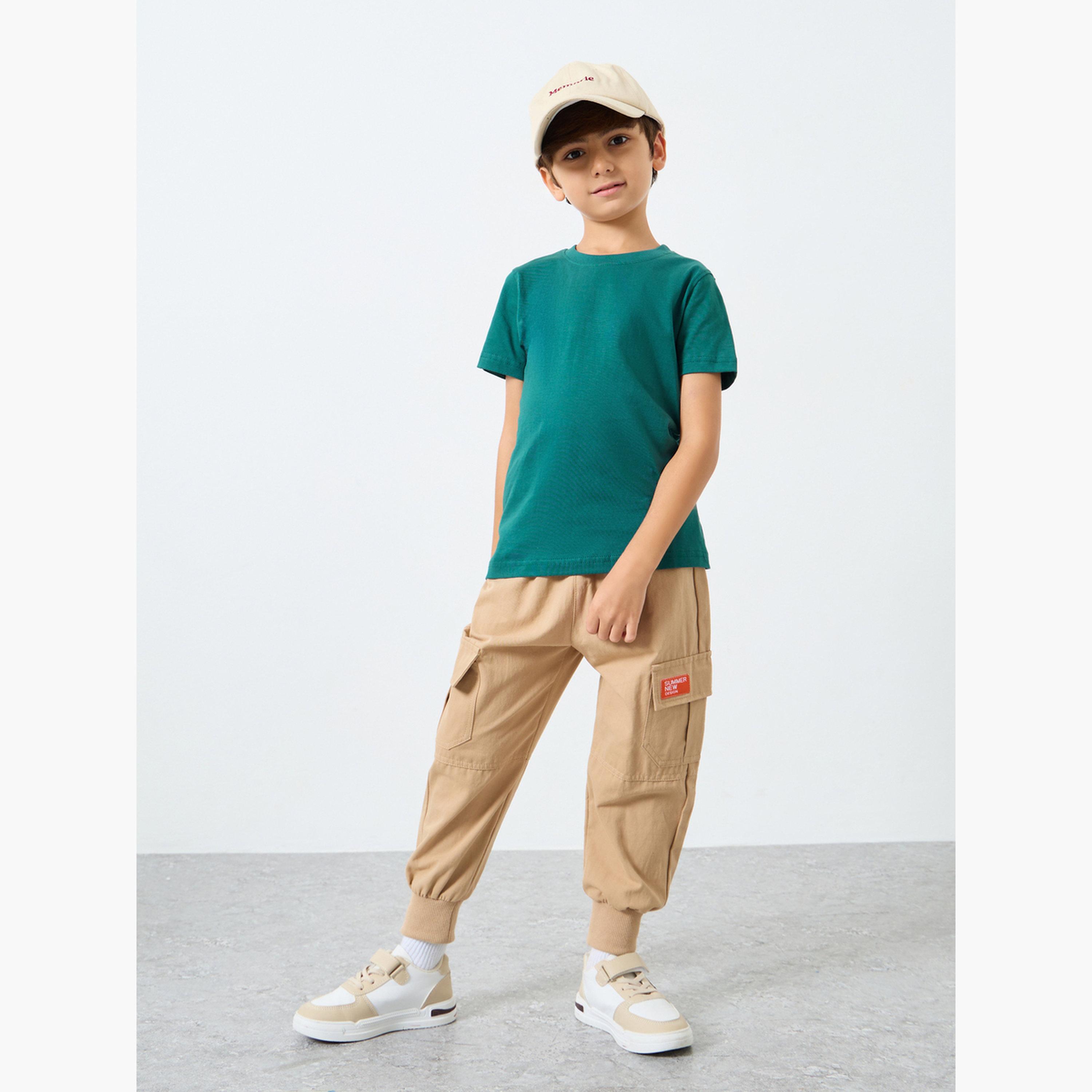 Styli Kids Green Cotton T-Shirt-boys-clothing-tshirtsandpolos-image-2