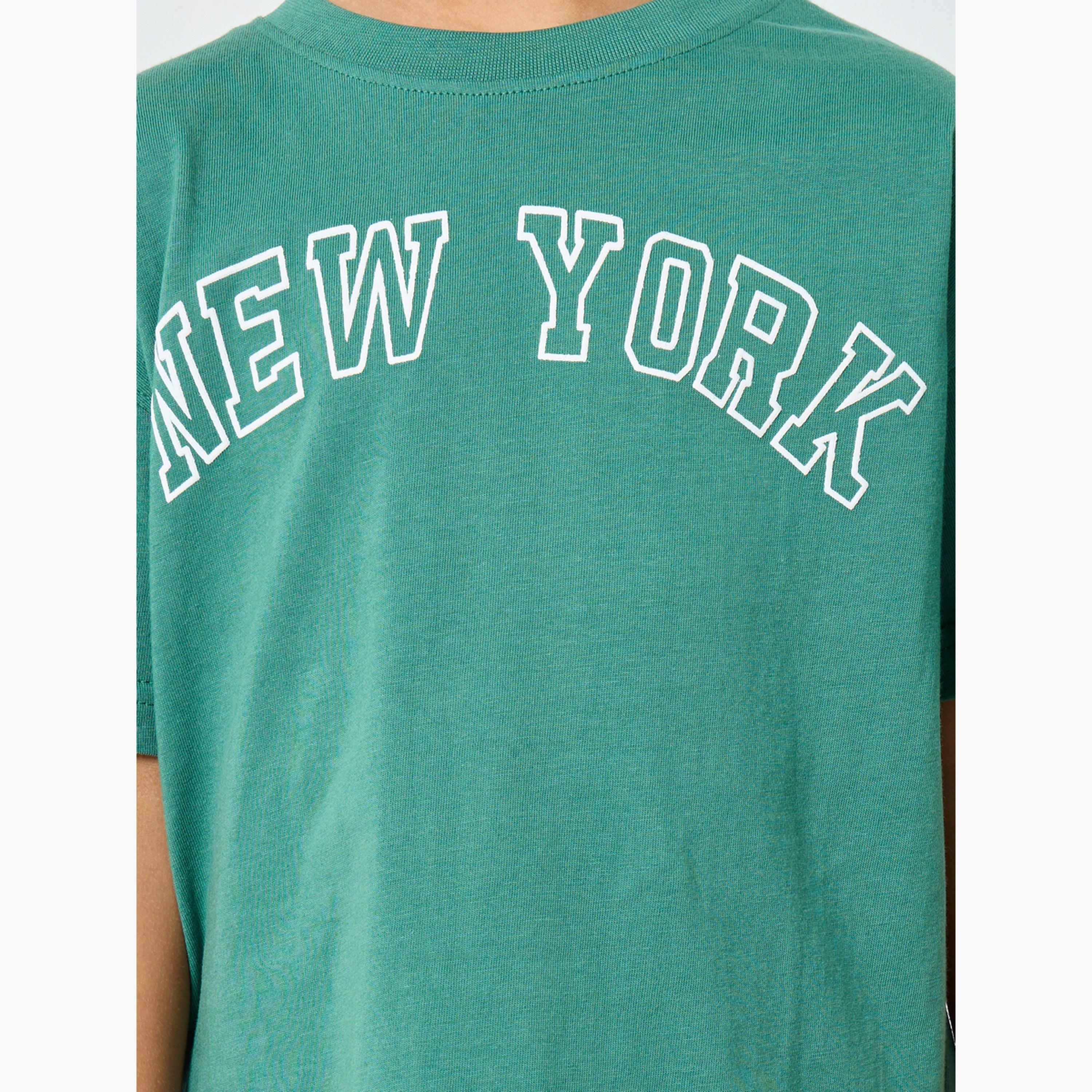 تيشيرت واسع بطبعة جرافيك وأكمام قصيرة-boys-clothing-tshirtsandpolos-image-3