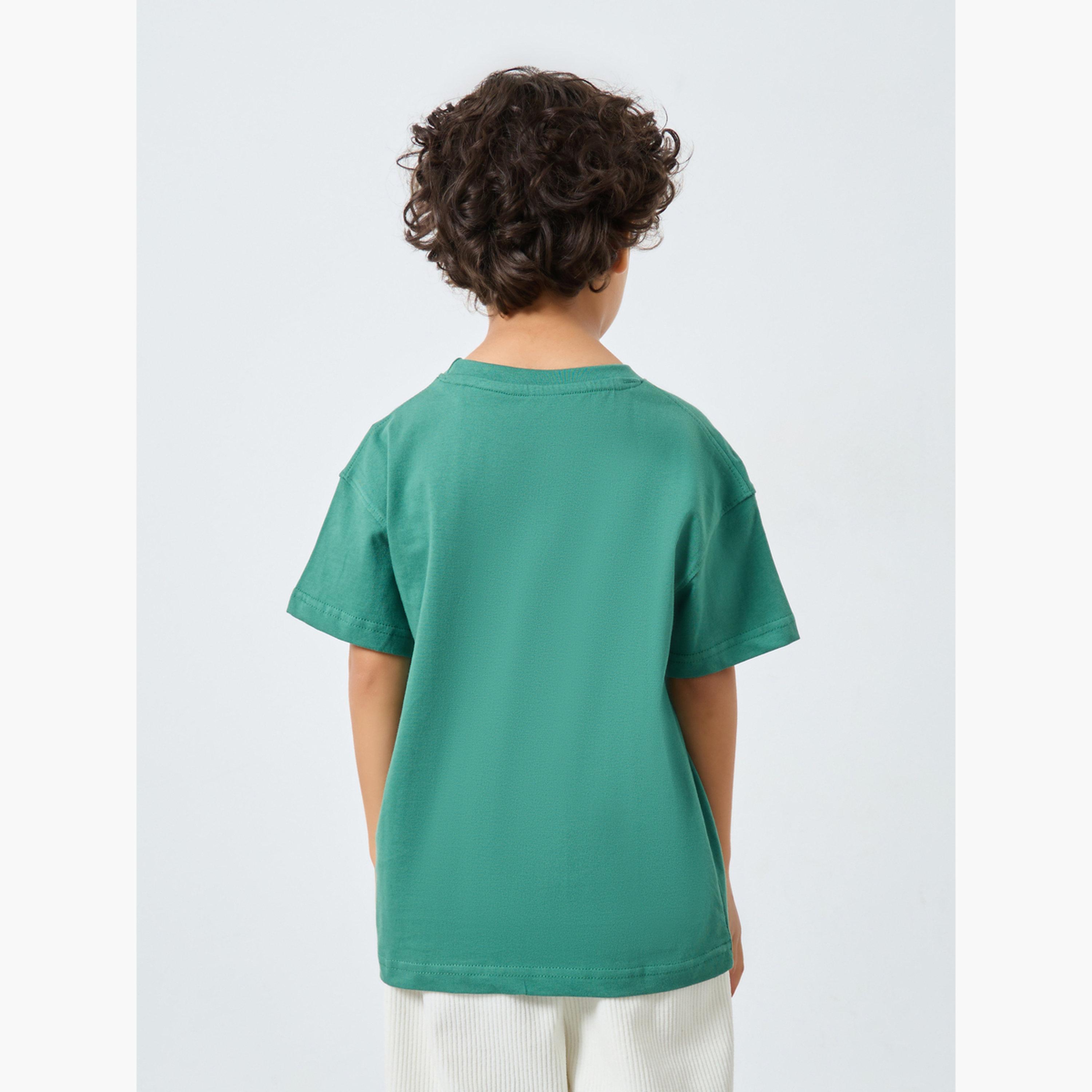تيشيرت واسع بطبعة جرافيك وأكمام قصيرة-boys-clothing-tshirtsandpolos-image-4