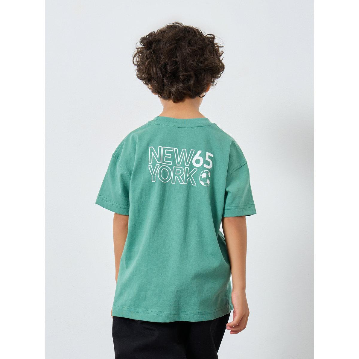 Styli Boys Green Graphic Print Oversized T-Shirt-boys-clothing-tshirtsandpolos-image-4