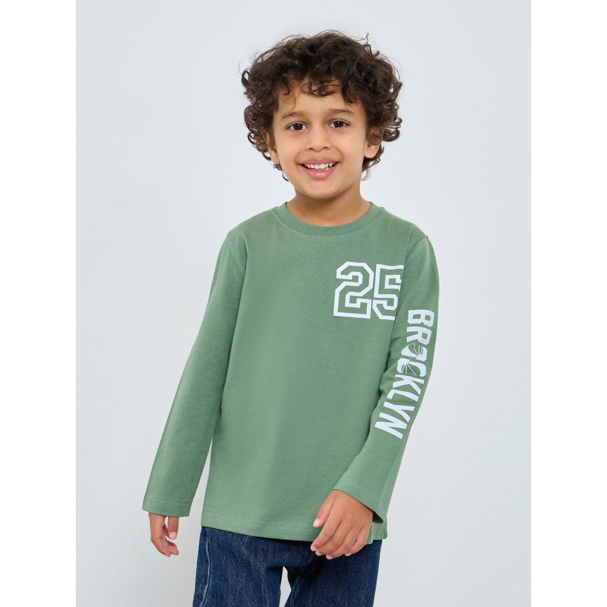 Styli Boys Green Graphic Long Sleeve T-Shirt-boys-clothing-tshirtsandpolos-image-2