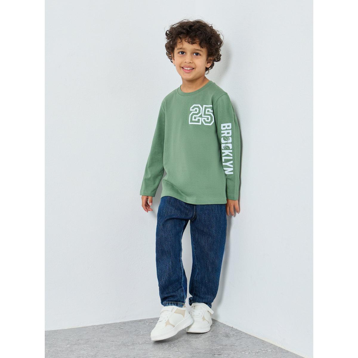 Styli Boys Green Graphic Long Sleeve T-Shirt-boys-clothing-tshirtsandpolos-image-3
