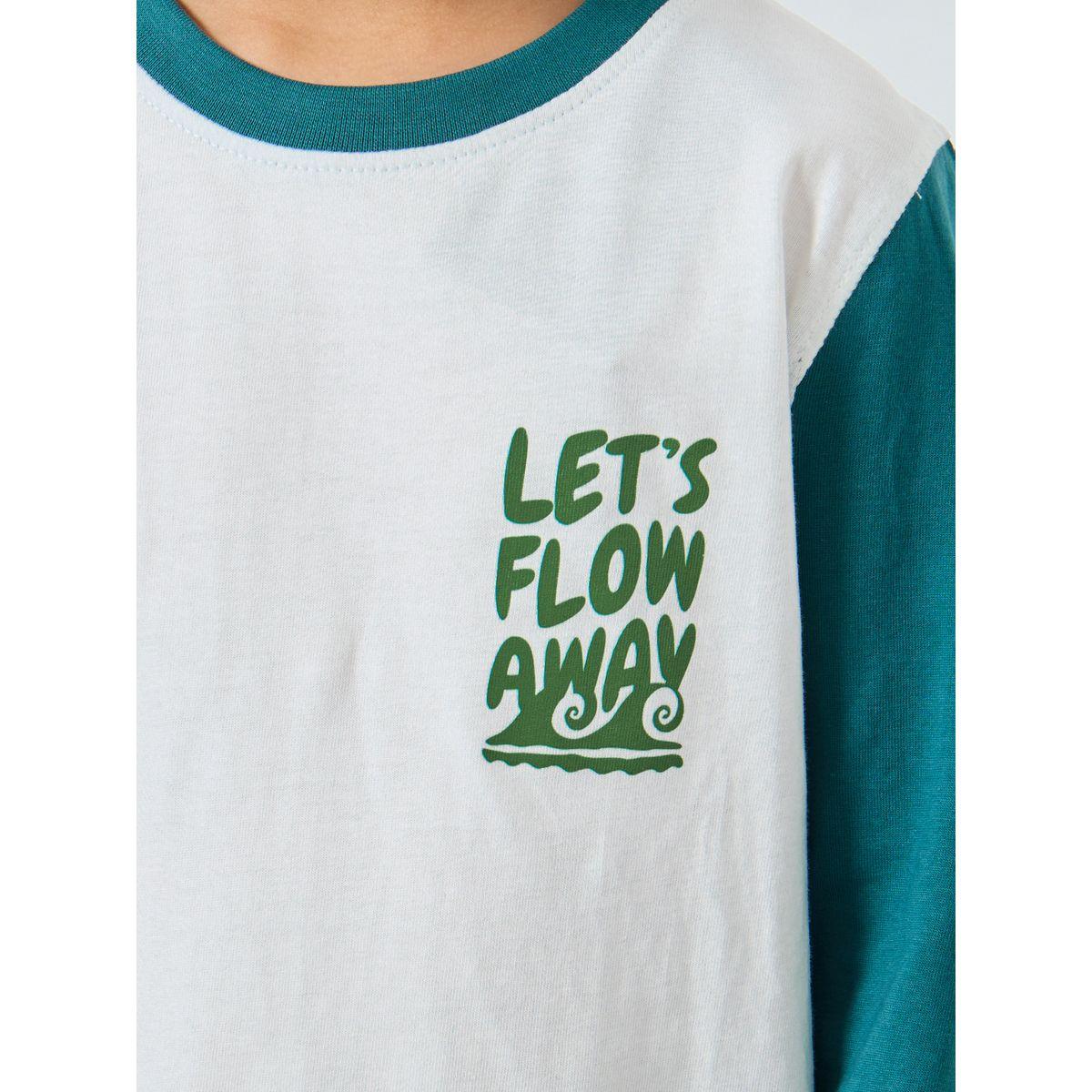 Styli Boys Contrast Sleeve T-Shirt with Graphic Print-boys-clothing-tshirtsandpolos-image-2