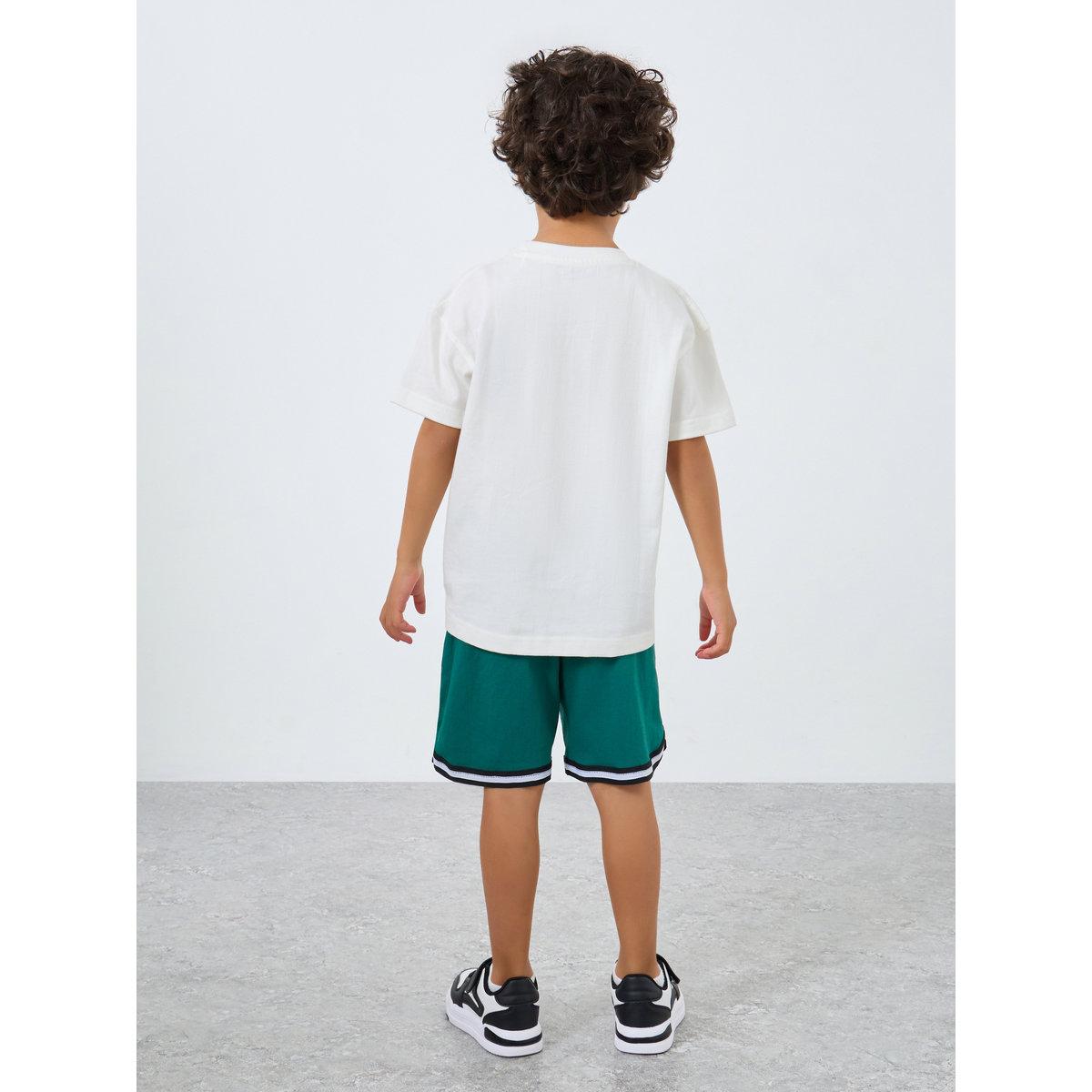 Styli Boys Athletics Print T-Shirt and Shorts Set-boys-clothing-setsandcoords-image-4