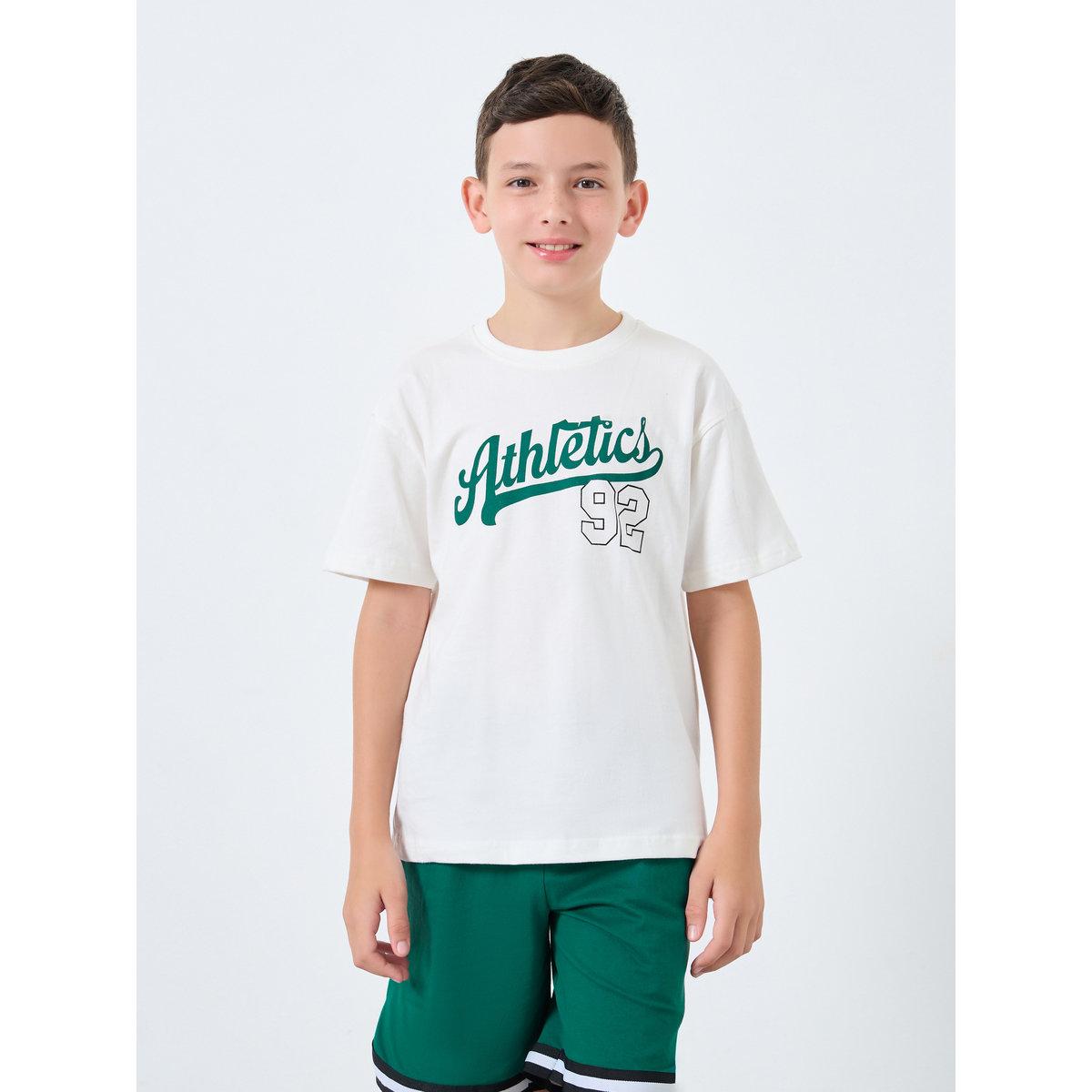 Styli Teen Graphic T-Shirt and Shorts Set-boys-clothing-setsandcoords-image-2