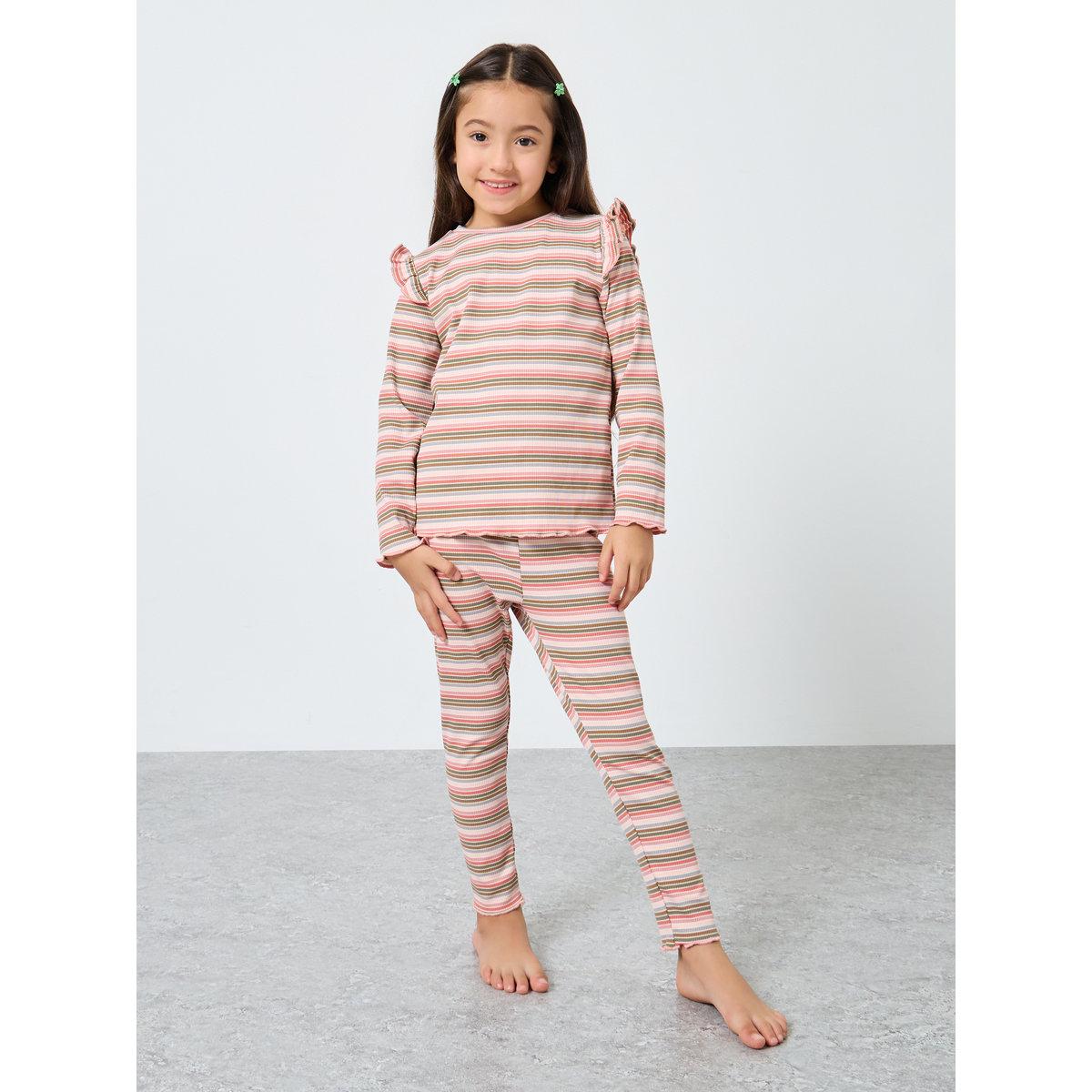 طقم من بنطال بيجاما وبلوزة مخططة-girls-clothing-nightwear-image-2