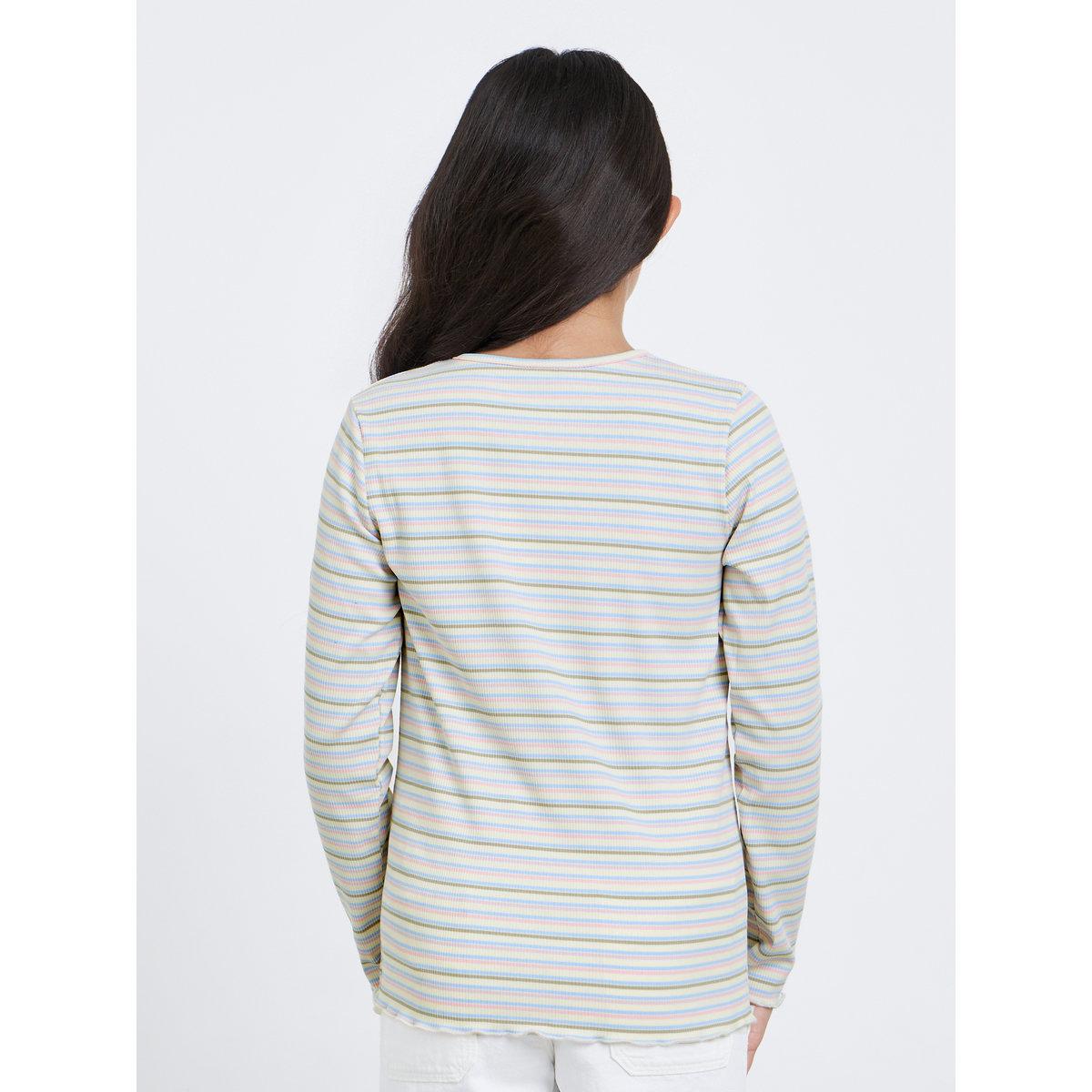 Styli Multi Striped Ribbed Long Sleeve T-Shirt-girls-clothing-tshirts-image-4