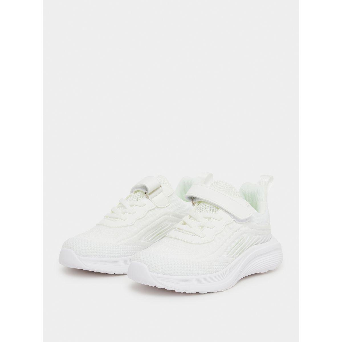 Styli Textured Knit Hook and Loop Sneakers-girls-shoes-sneakers-image-2