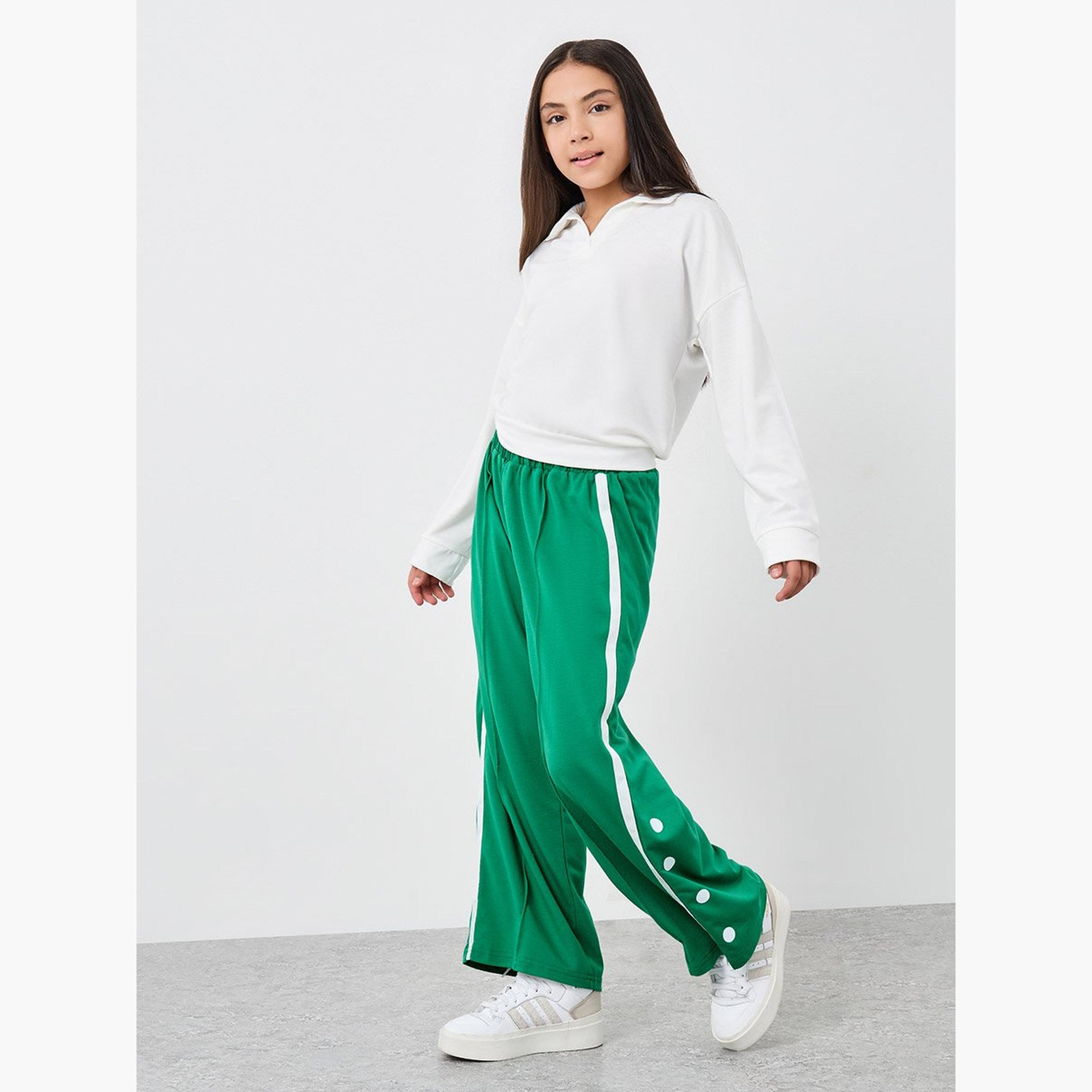 Styli Teen Solid Collared Top and Joggers Set-girls-clothing-setsandcoords-image-1