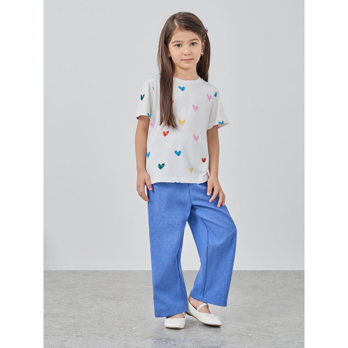 Styli Heart Print Round Neck T-Shirt-girls-clothing-tshirts-image-2