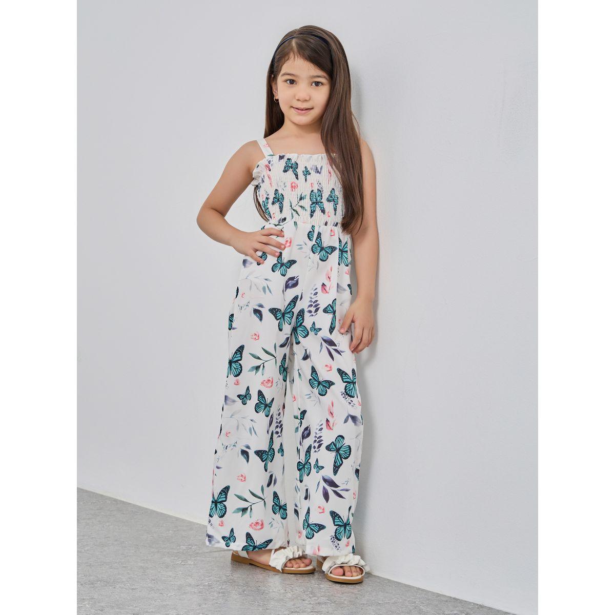 Styli White Butterfly Print Cami Wide Leg Jumpsuit-girls-clothing-rompers-image-1