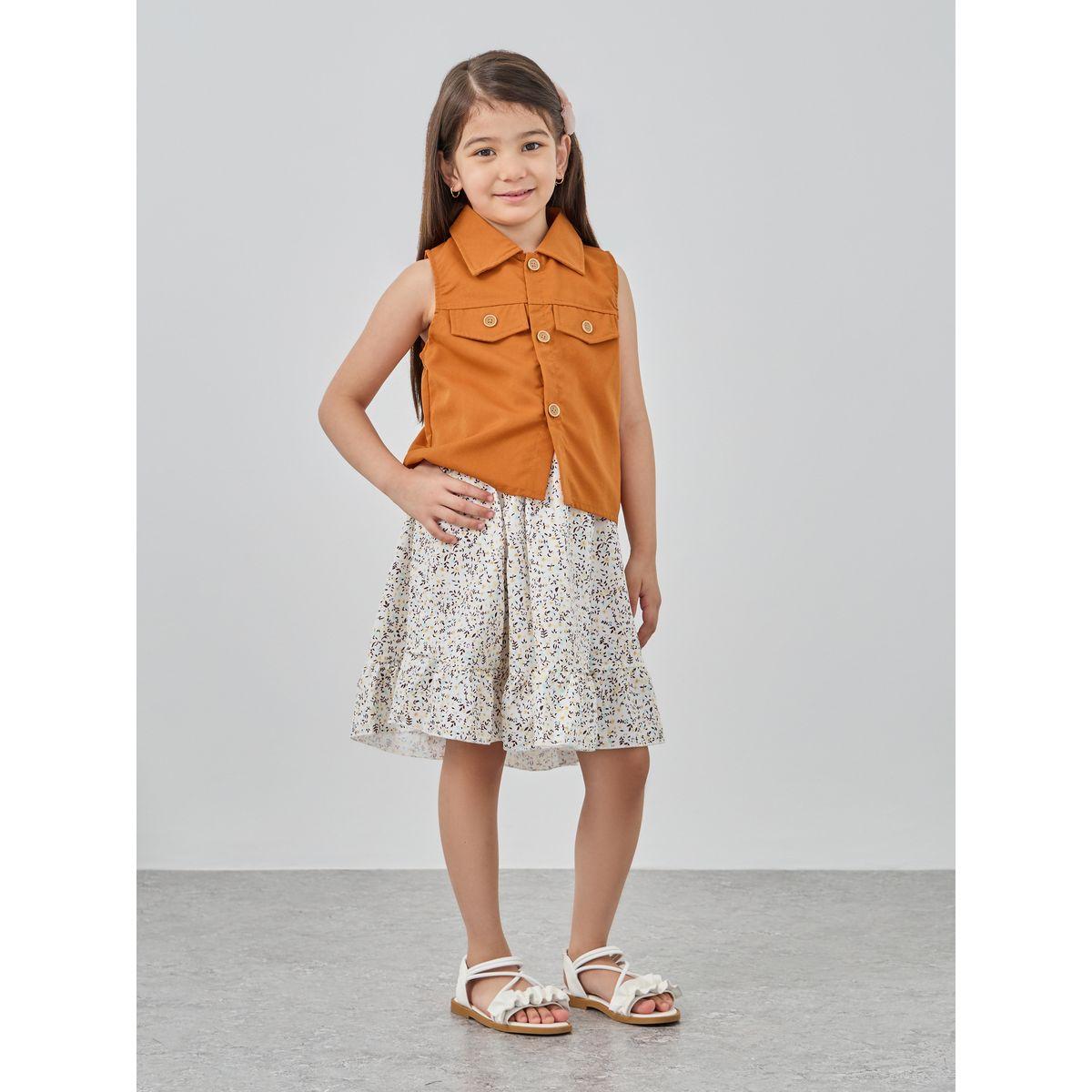 فستان بطبعة زهور مع معطف-girls-clothing-setsandcoords-image-2