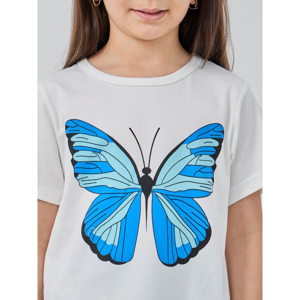 Styli Butterfly Print Round Neck T-Shirt and Pants Set-girls-clothing-setsandcoords-image-3