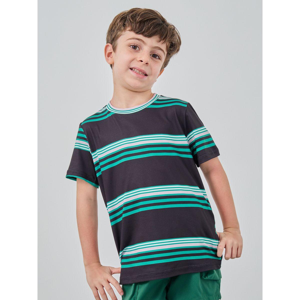 Styli Striped T-Shirt and Cargo Shorts Set-boys-clothing-setsandcoords-image-3