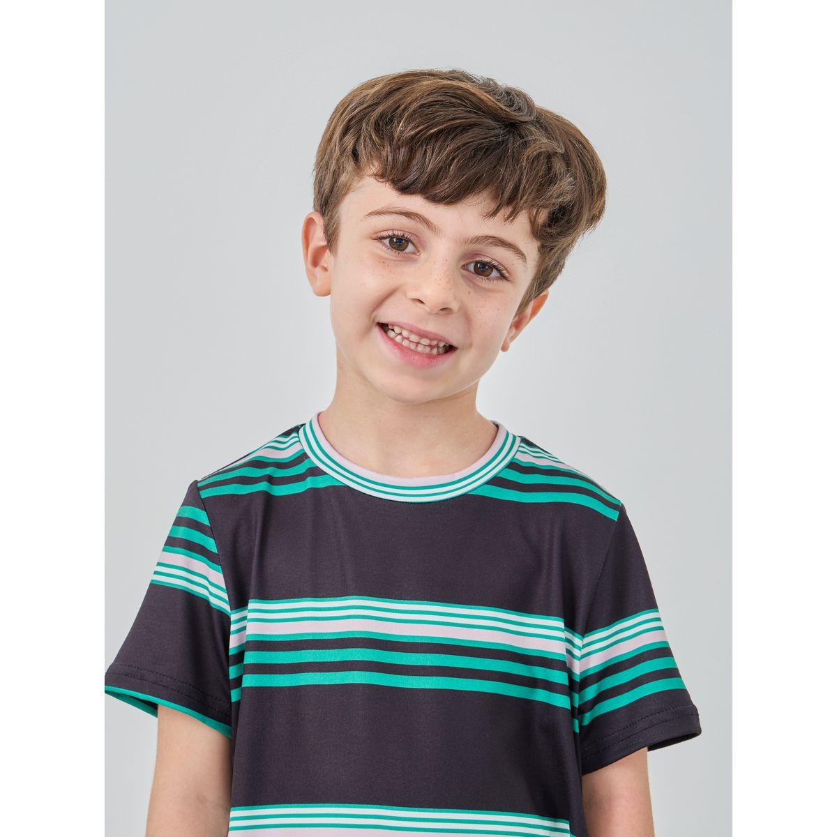 طقم من شورت كارجو وتيشيرت مخطط-boys-clothing-setsandcoords-image-4