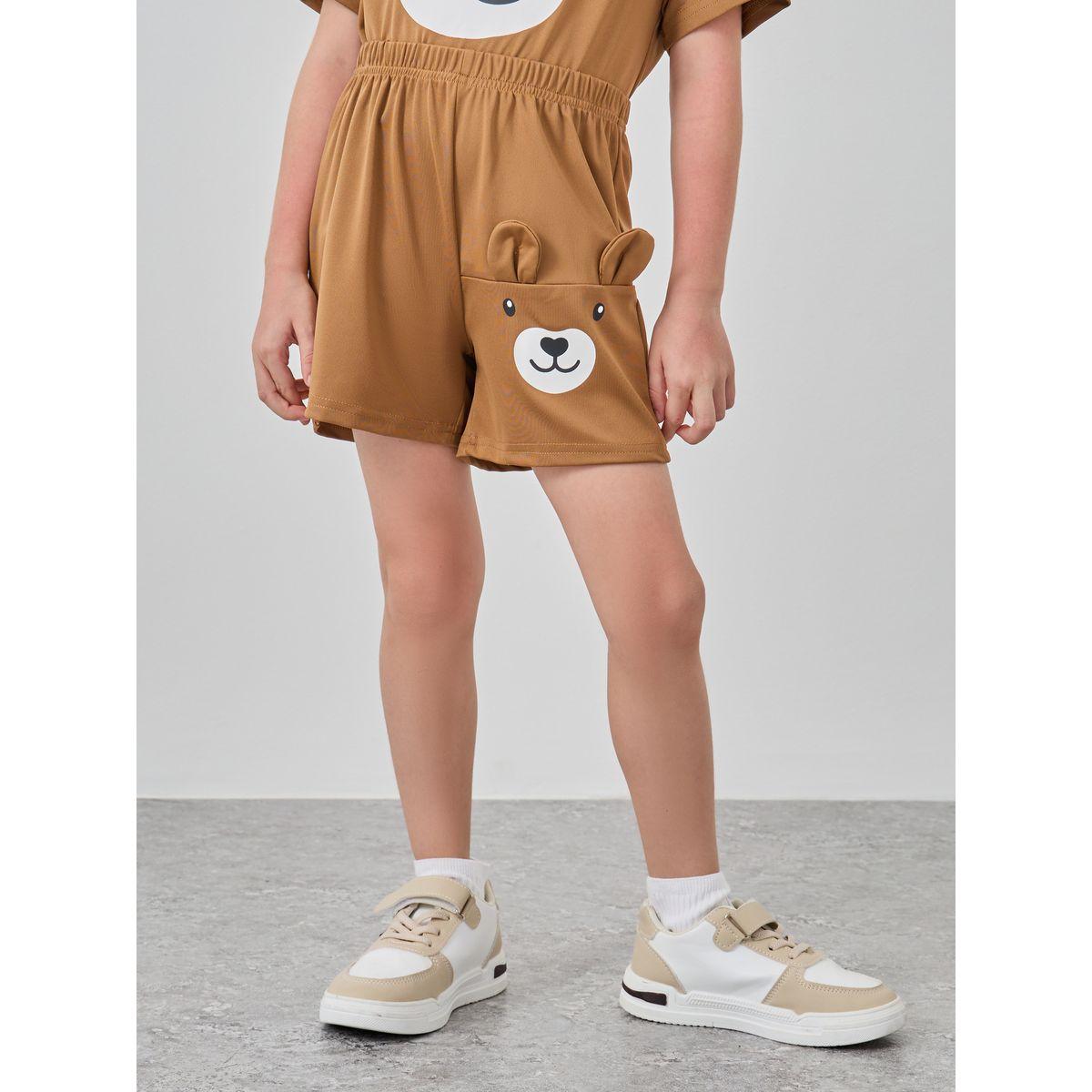 Styli Bear Print Round Neck T-Shirt and Shorts Set-boys-clothing-setsandcoords-image-4