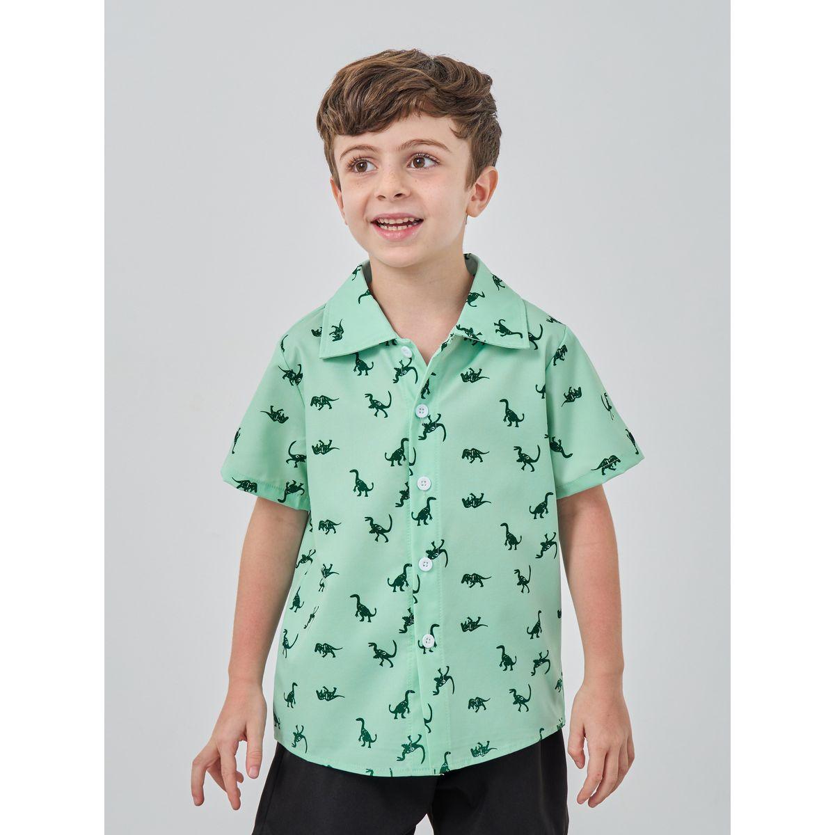 طقم من شورت قميص بولو بطبعة ديناصور-boys-clothing-setsandcoords-image-2