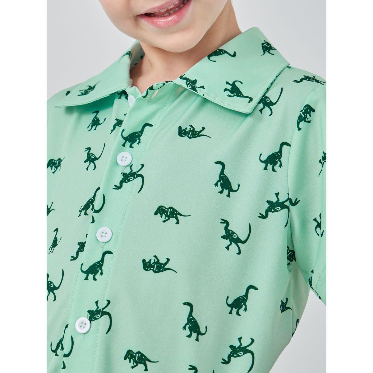Styli Dinosaur Print Shirt and Shorts Set-boys-clothing-setsandcoords-image-3