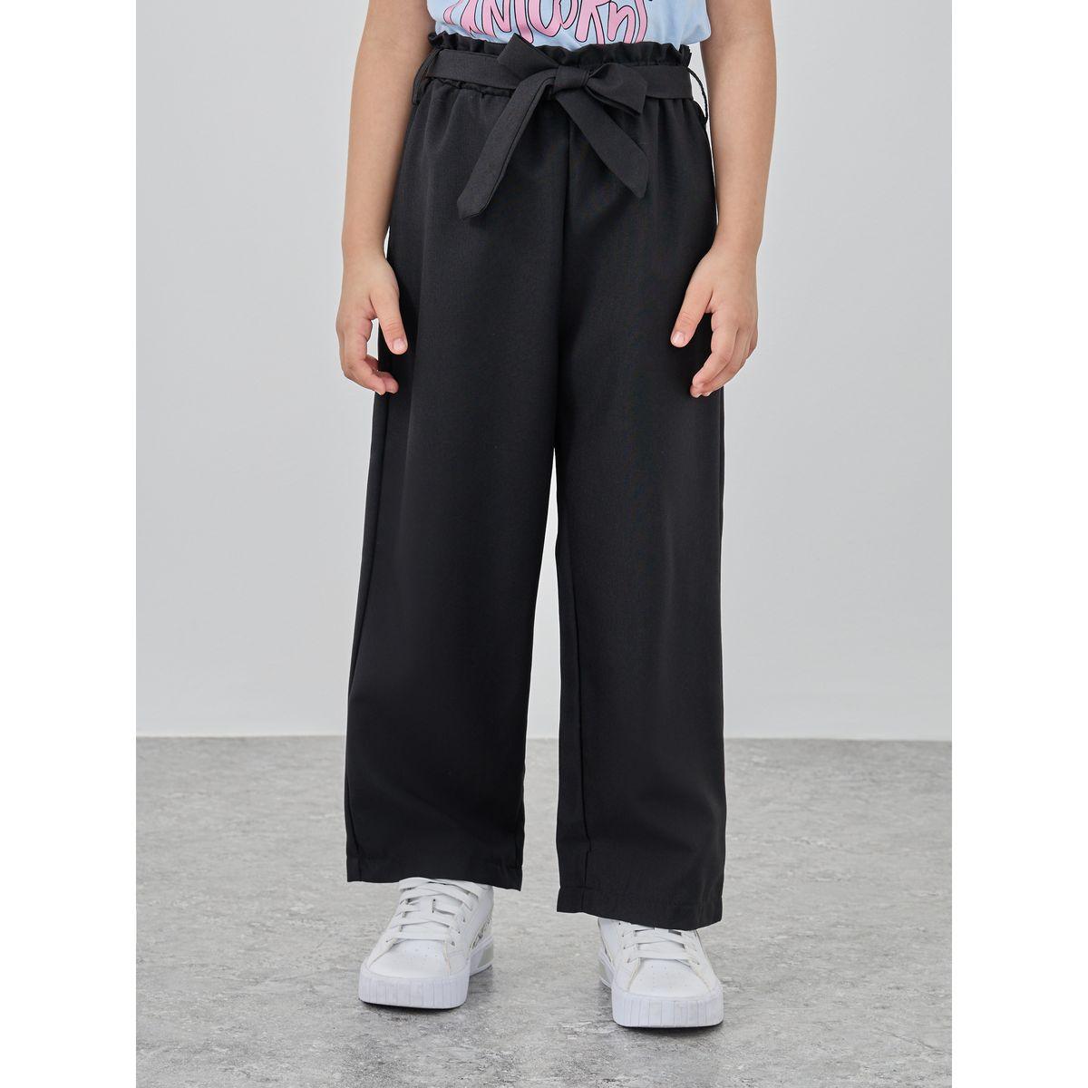 Styli Pack of 2 - Solid Elastic Waist Straight Leg Pants-girls-clothing-bottoms-trousers-image-2